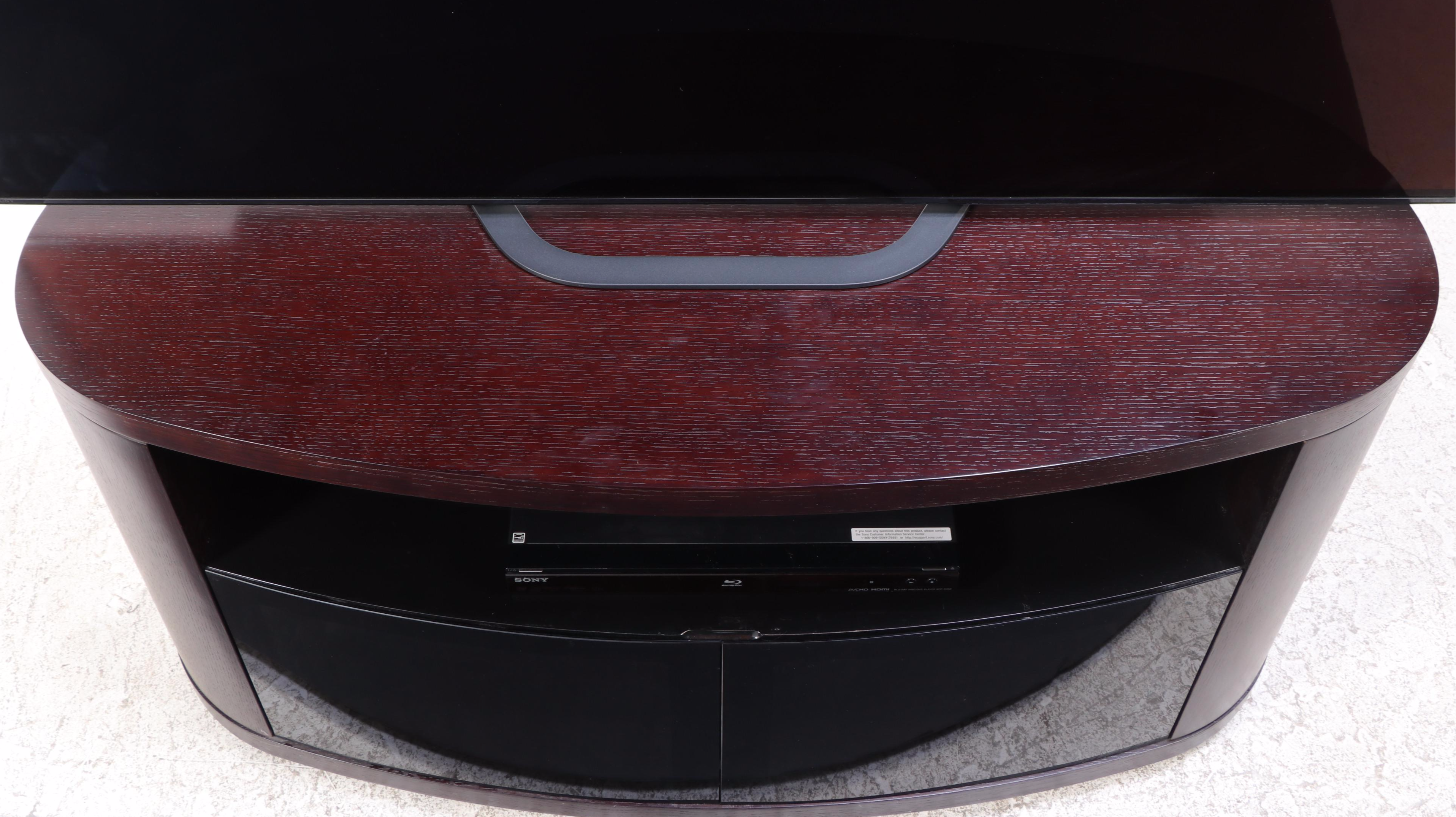 Sony XBR 65" 4K UHD LCD Television with Entertainment Stand and Blu-Ray Player