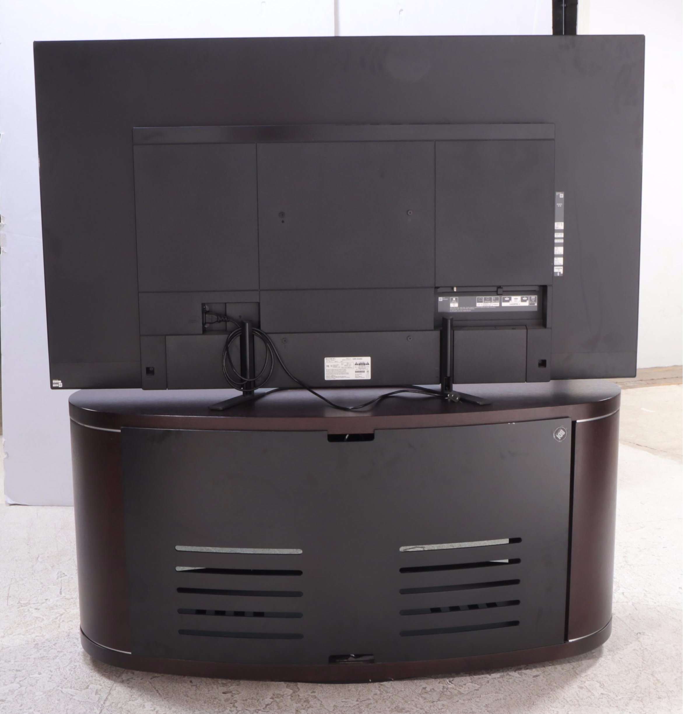 Sony XBR 65" 4K UHD LCD Television with Entertainment Stand and Blu-Ray Player