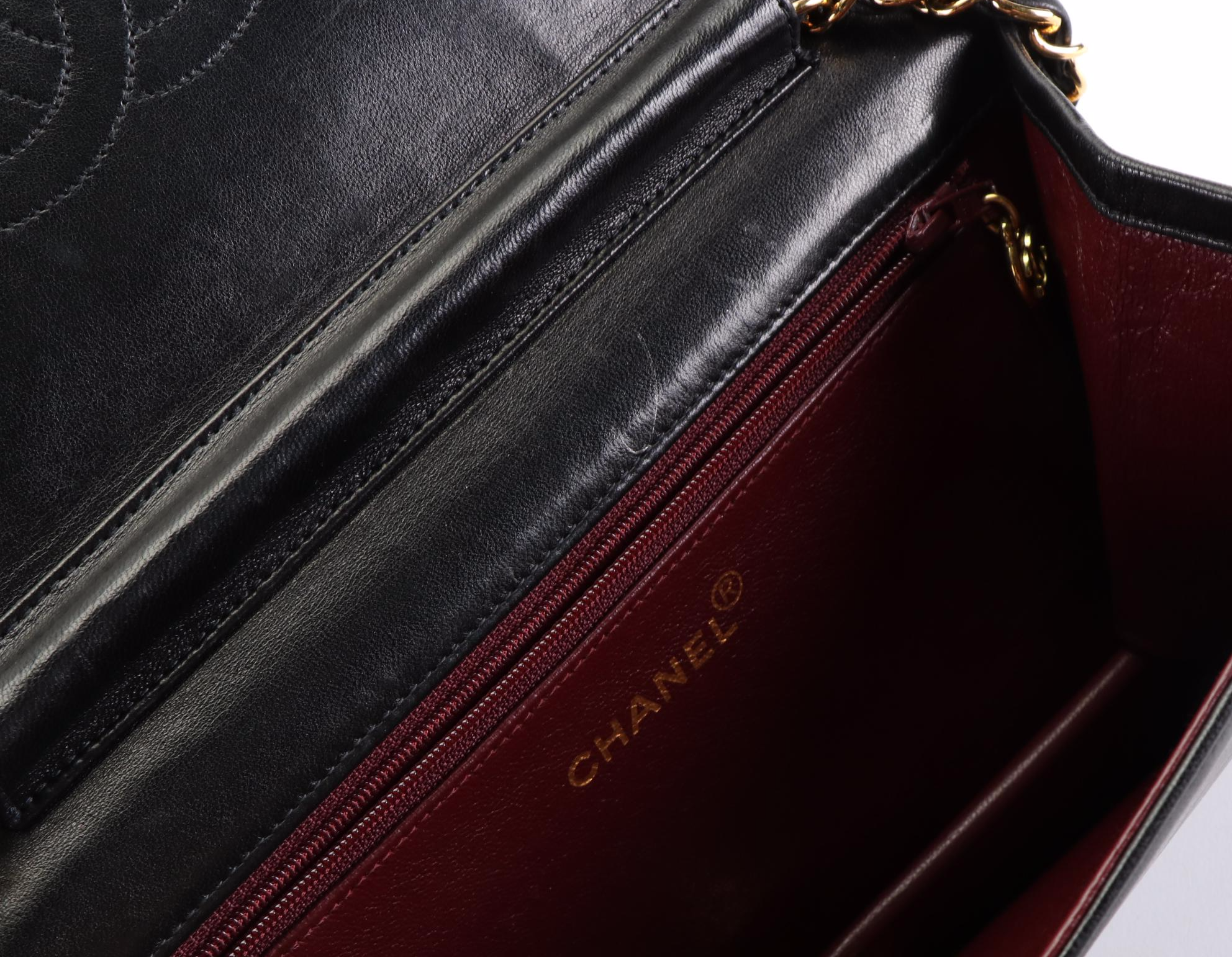 Chanel Full Flap Shoulder Bag in Black Quilted Lambskin Leather