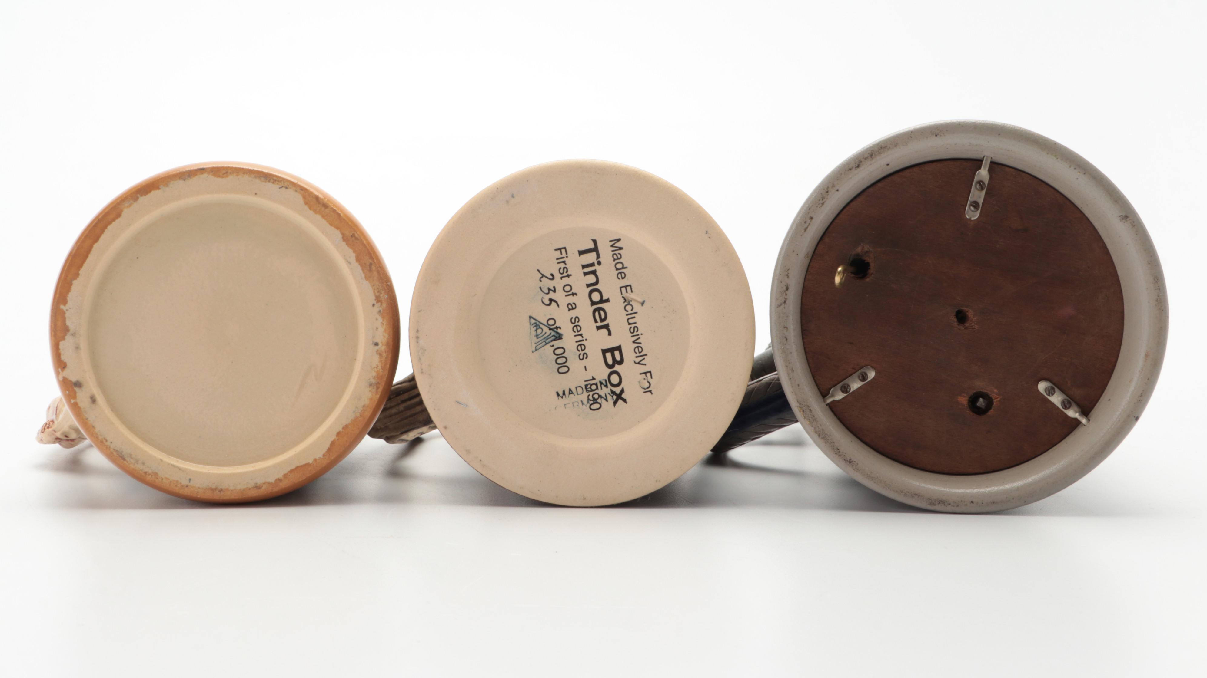 German Stein Collection with Stein Form Music Box