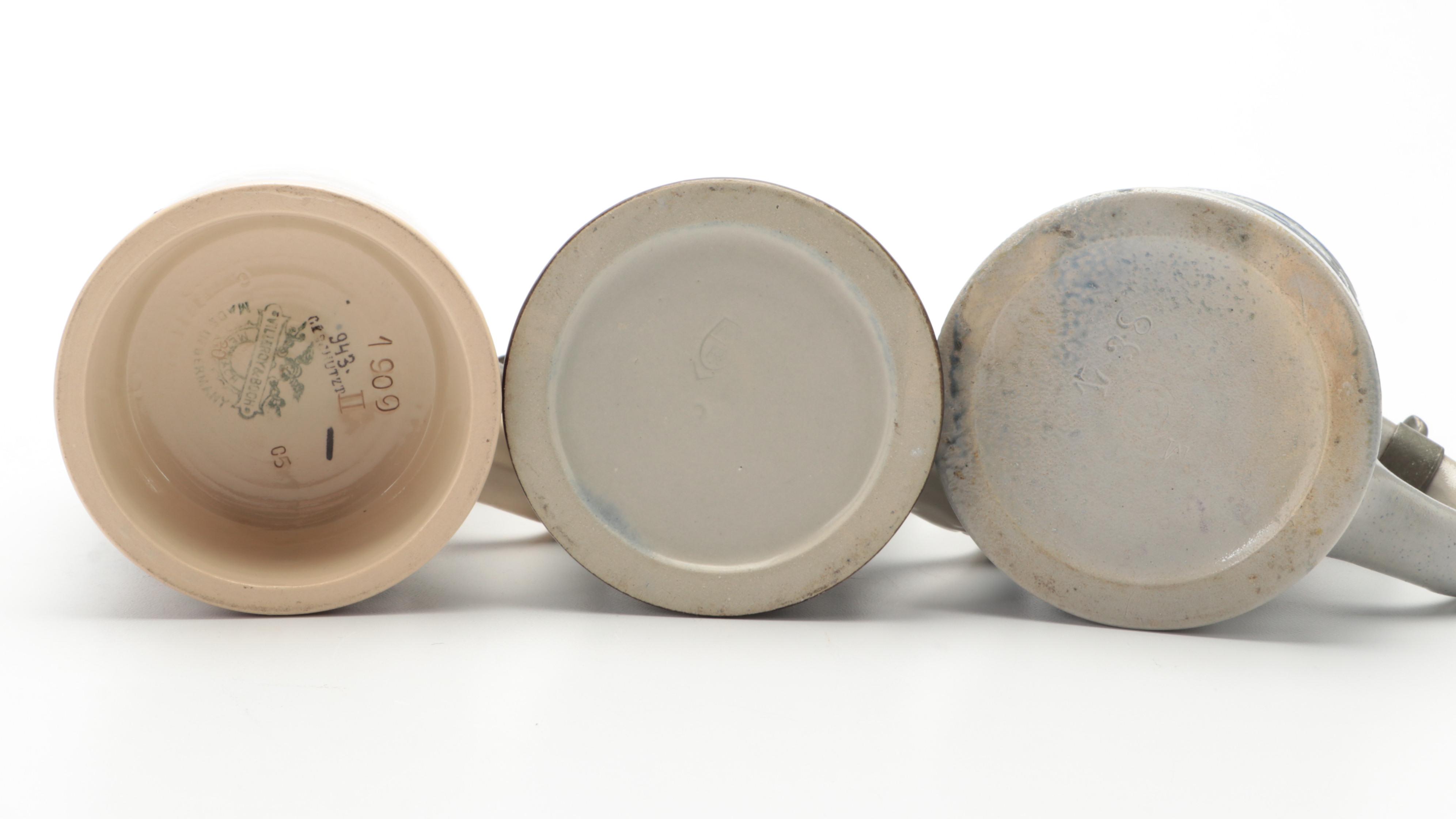 German Stein Collection with Stein Form Music Box