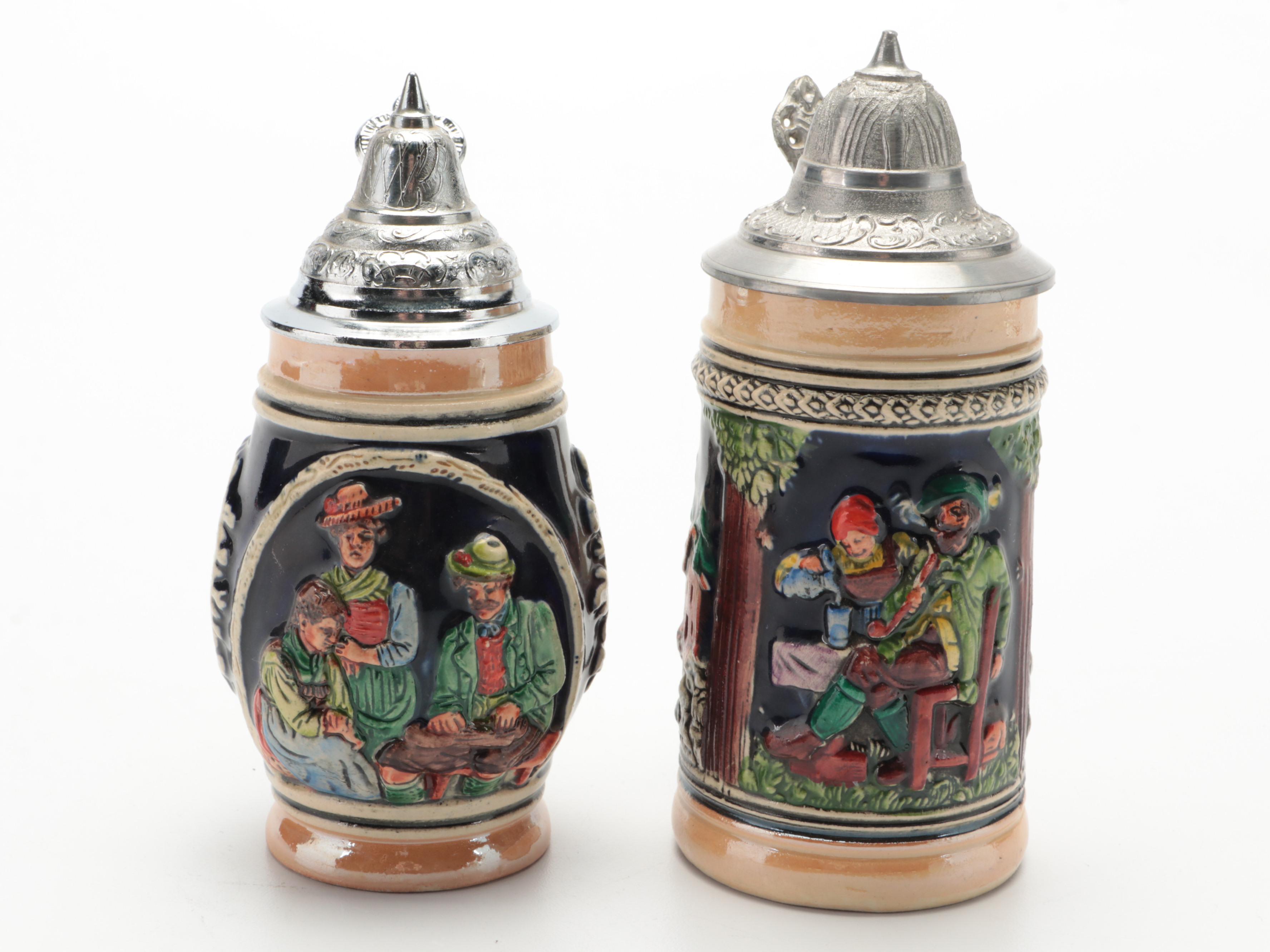 German Stein Collection with Stein Form Music Box