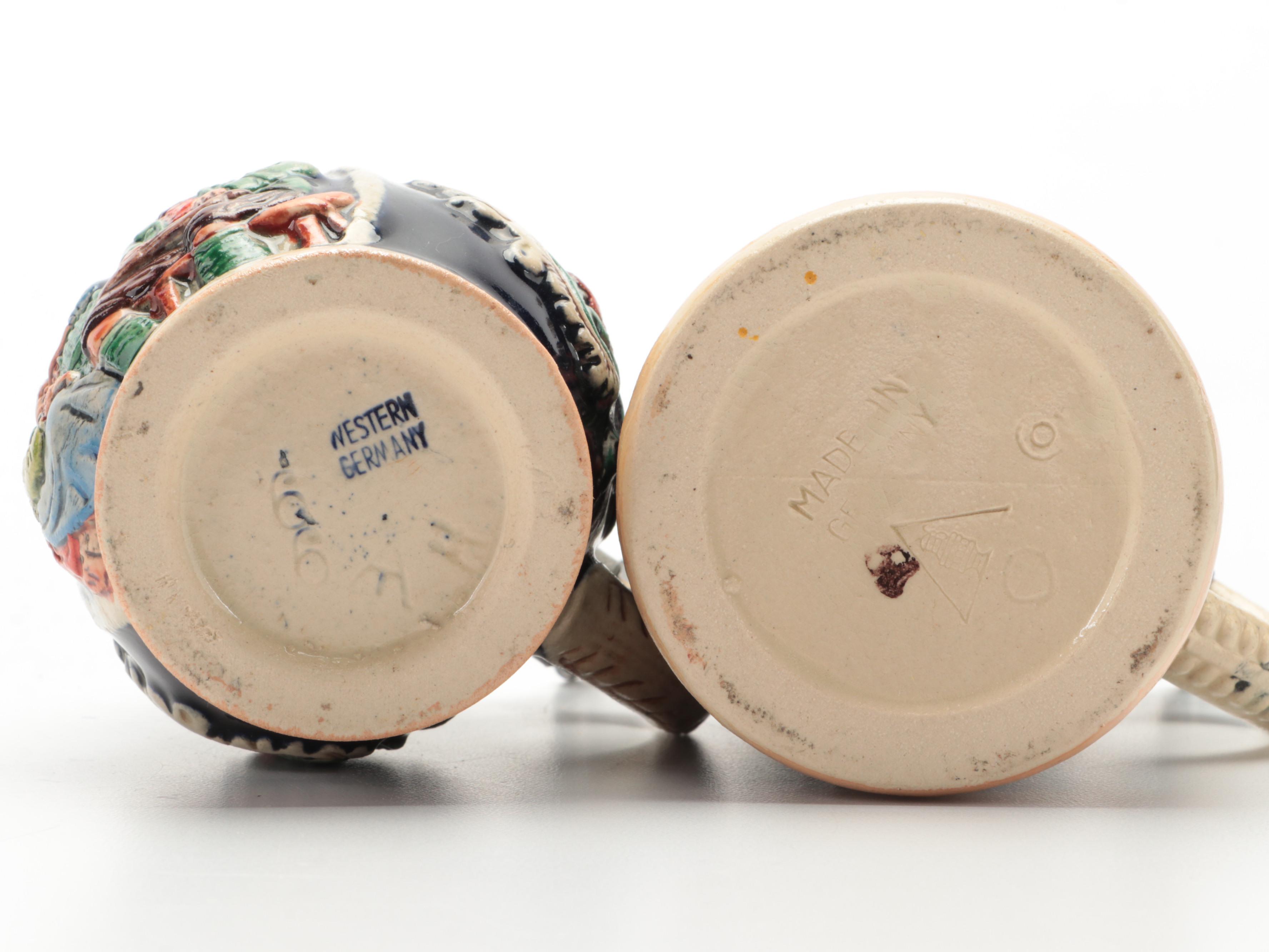 German Stein Collection with Stein Form Music Box