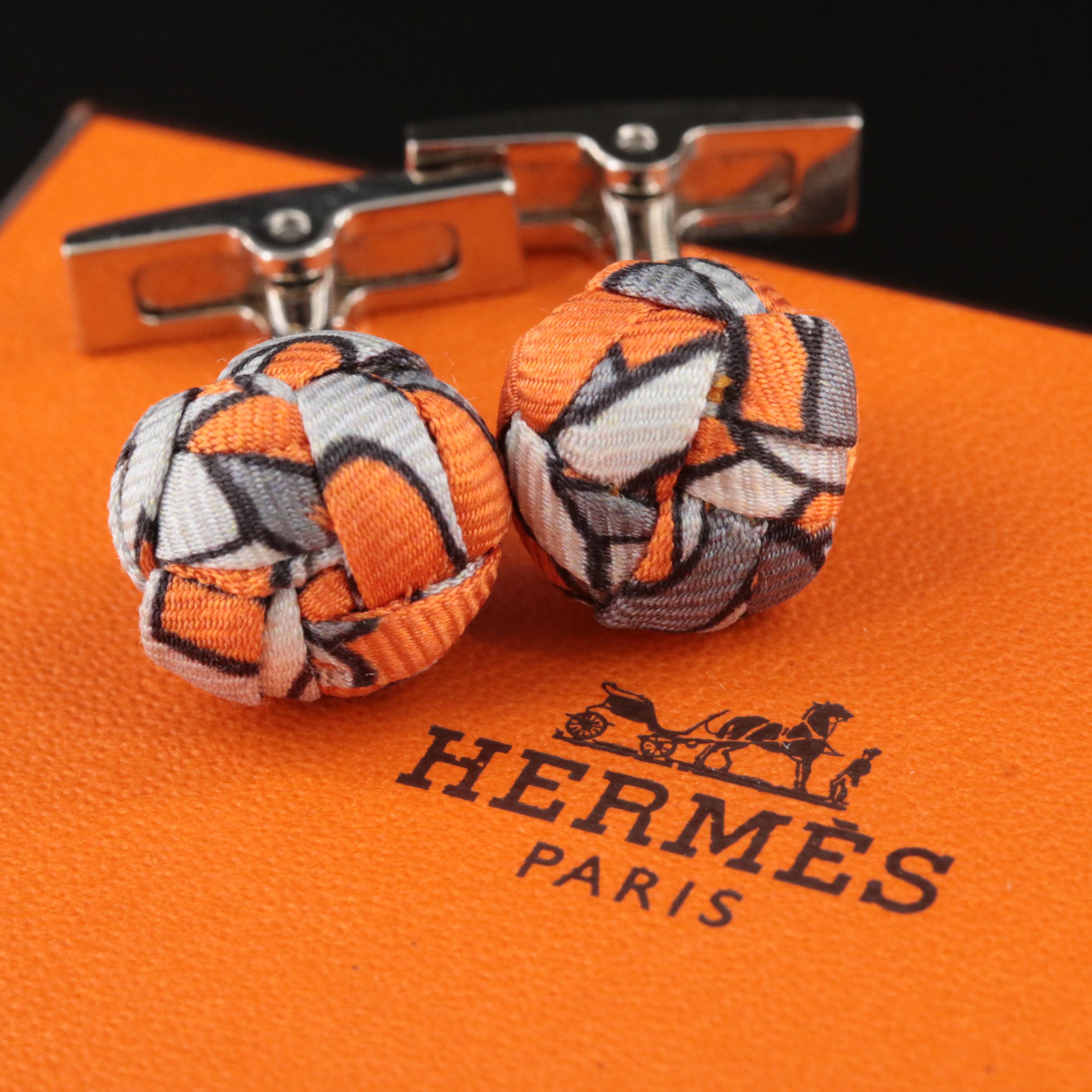Hermès Silk Knot Cufflinks