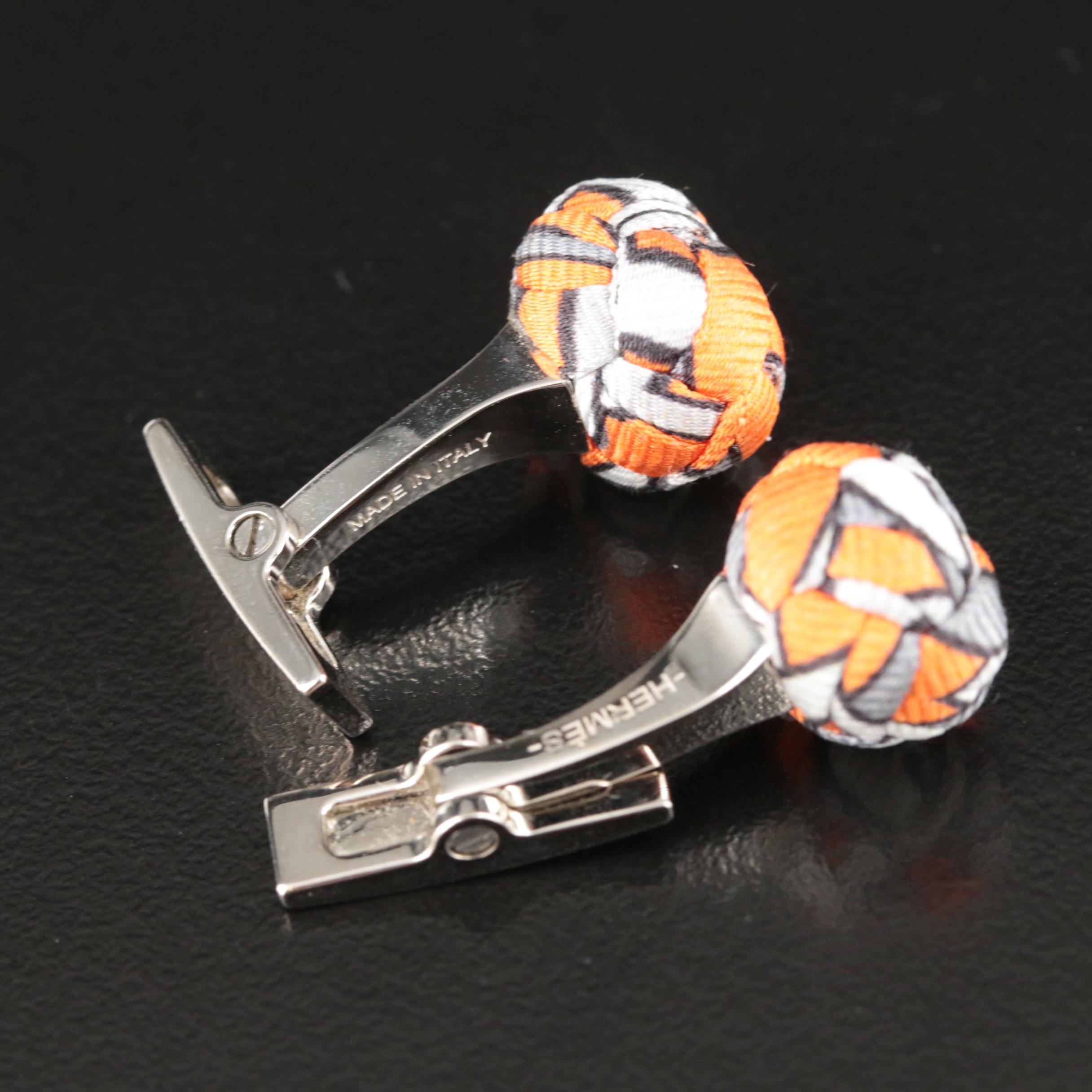 Hermès Silk Knot Cufflinks