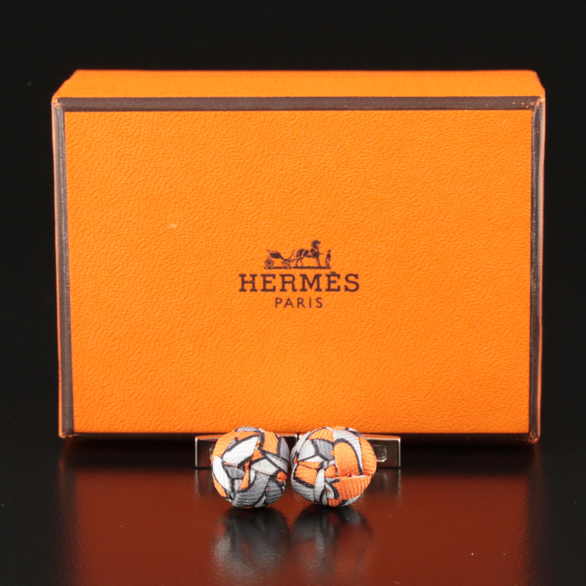 Hermès Silk Knot Cufflinks