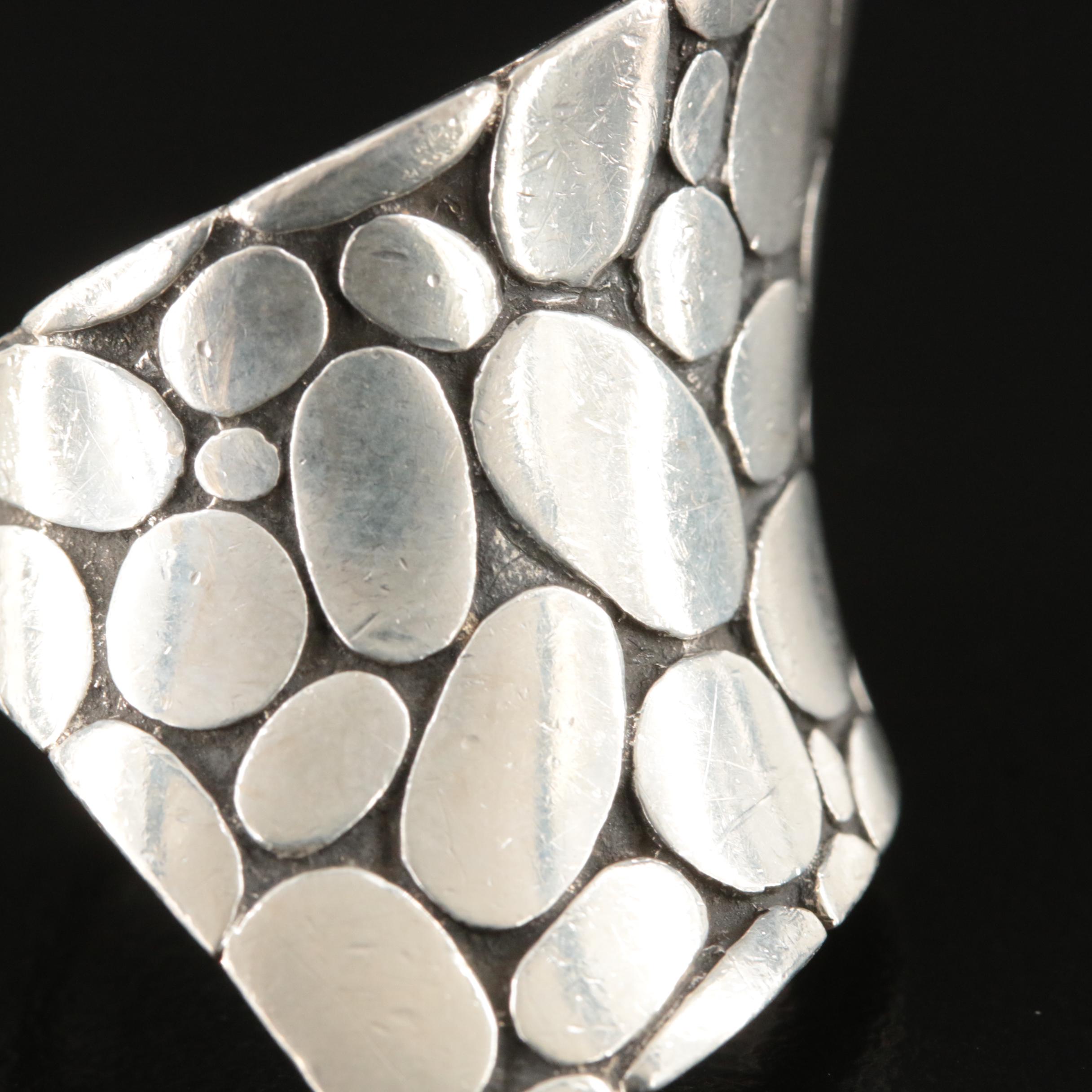 John Hardy Kali Pebble Sterling Contour Ring