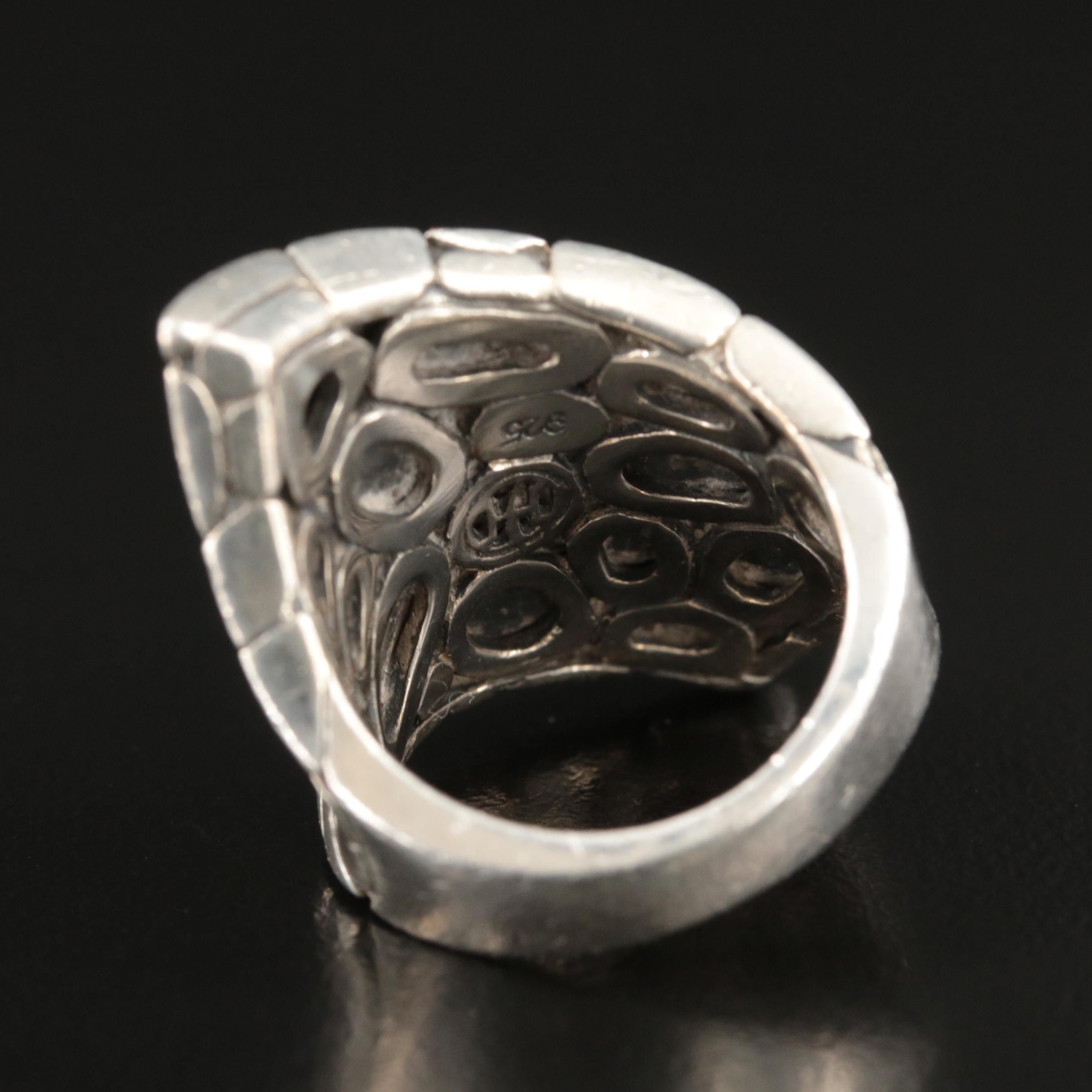 John Hardy Kali Pebble Sterling Contour Ring