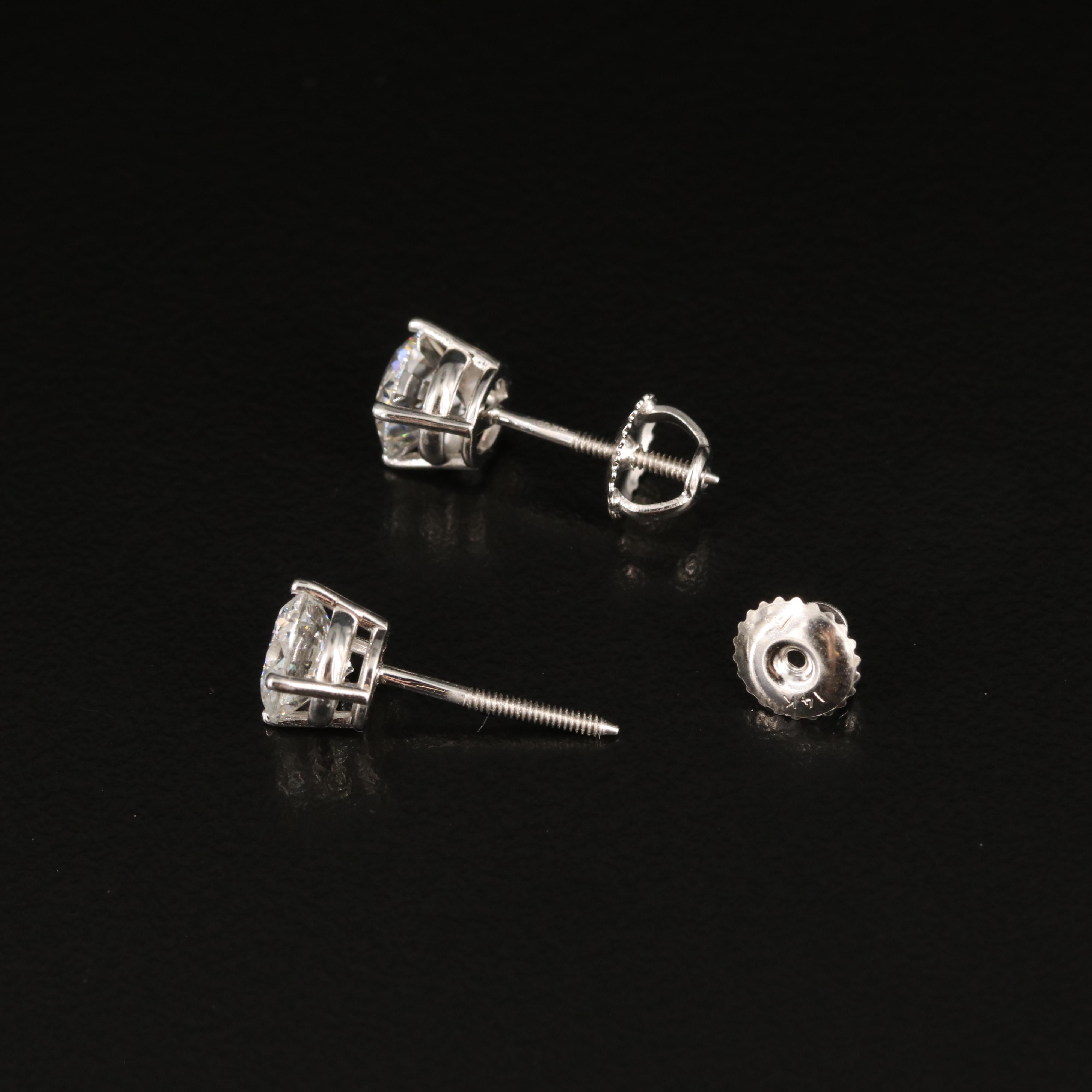 14K 2.05 CTW Lab Grown Diamond Stud Earrings