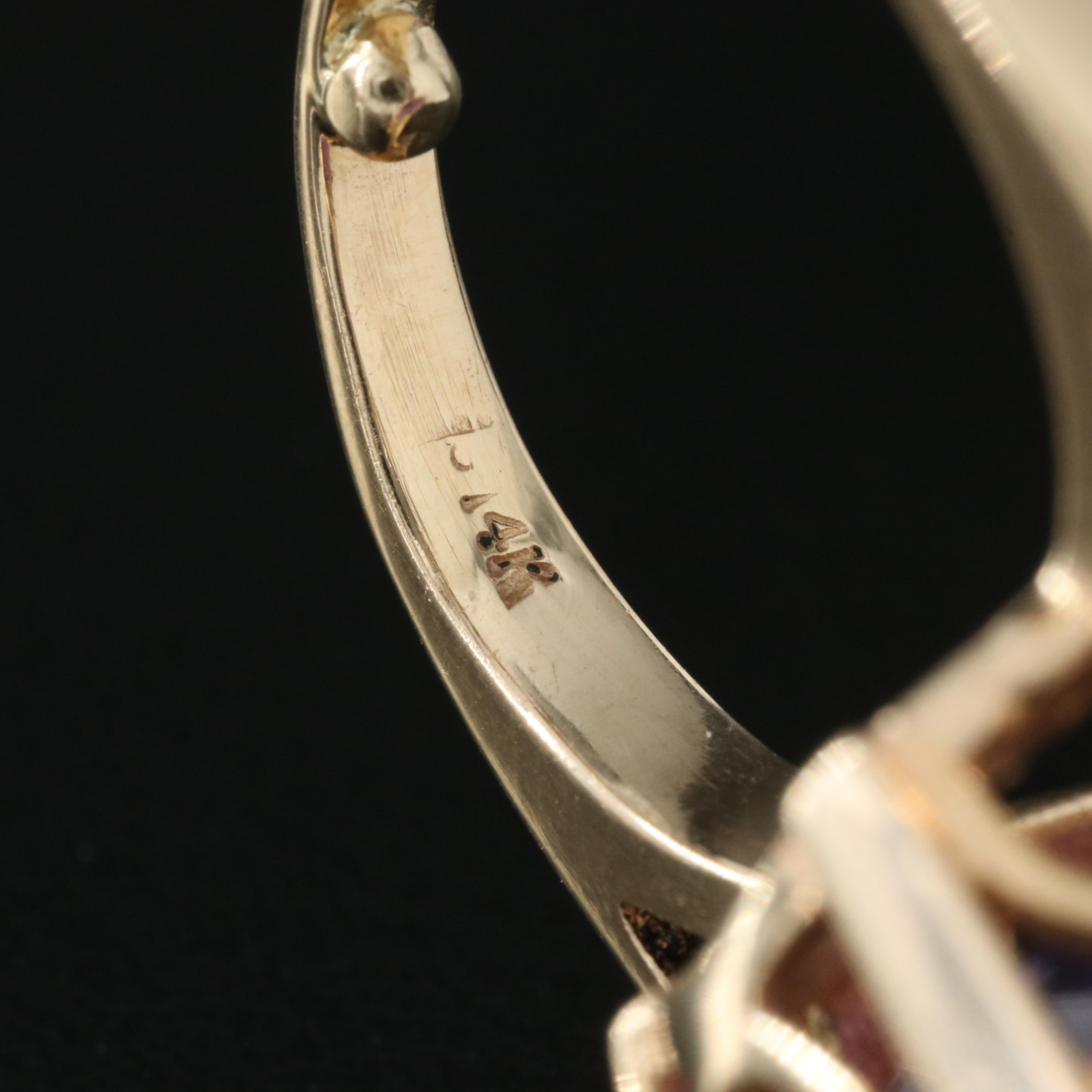 14K 23.92 CT Amethyst and Diamond Ring