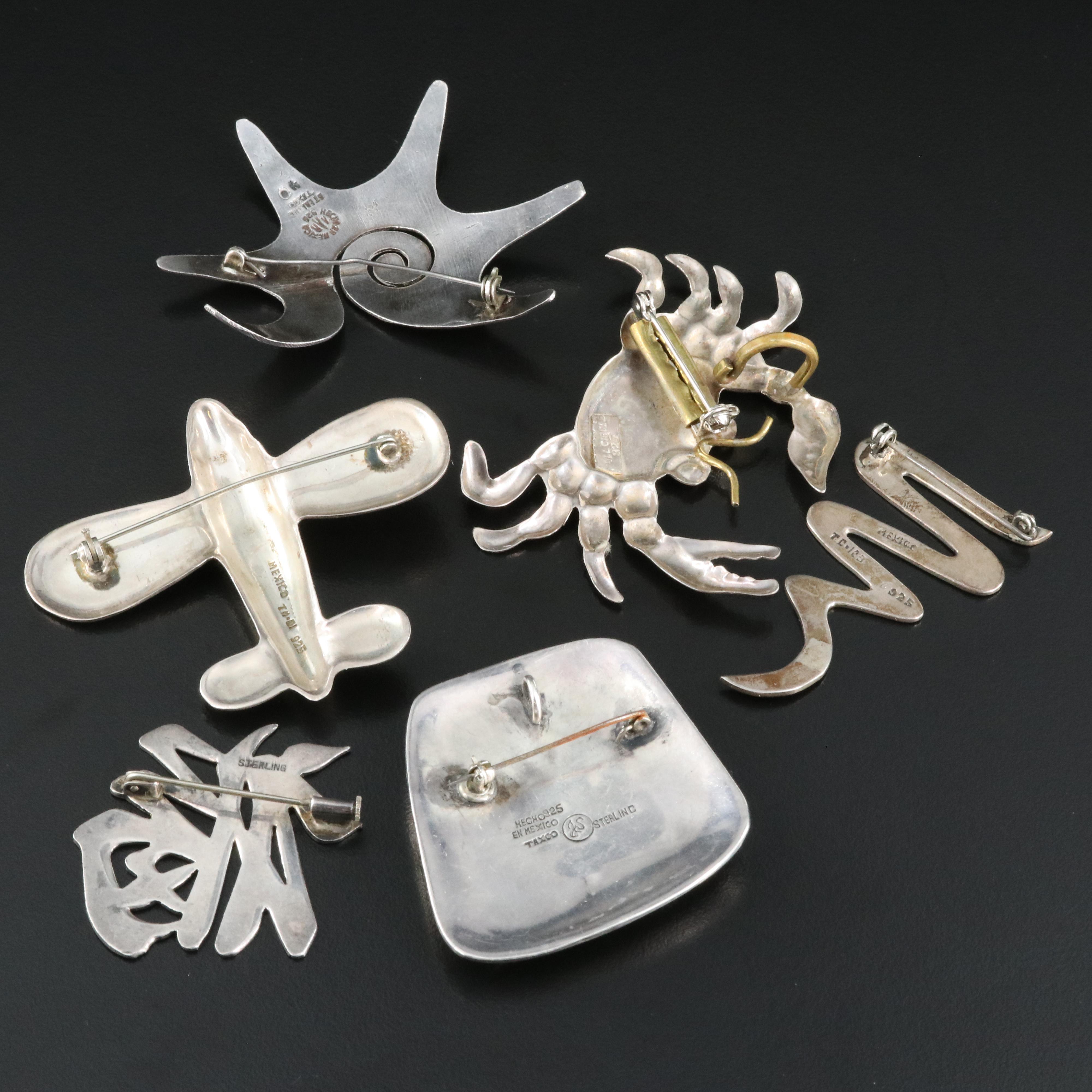 Mexican Sterling Brooches
