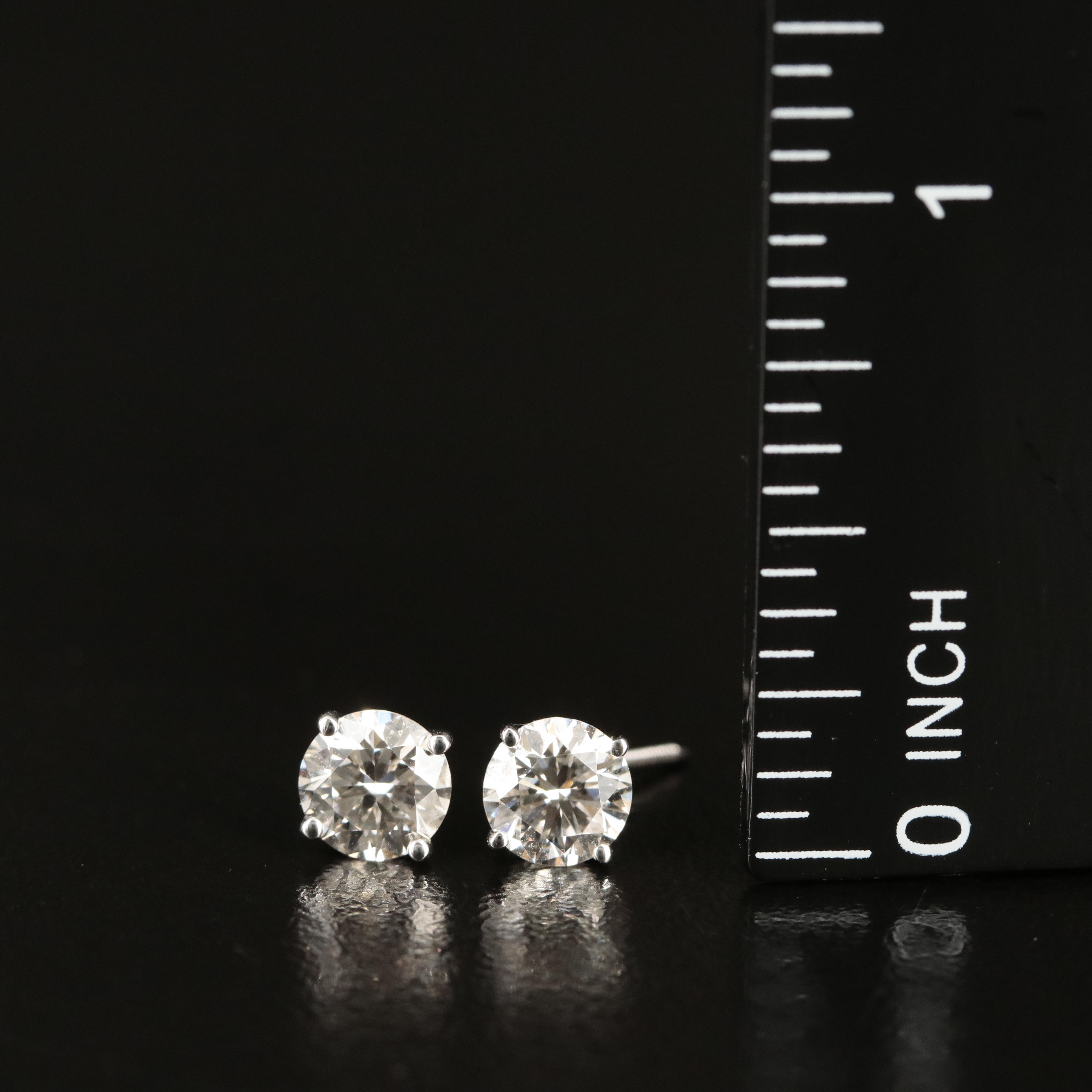 14K 1.34 CTW Lab Grown Diamond Stud Earrings