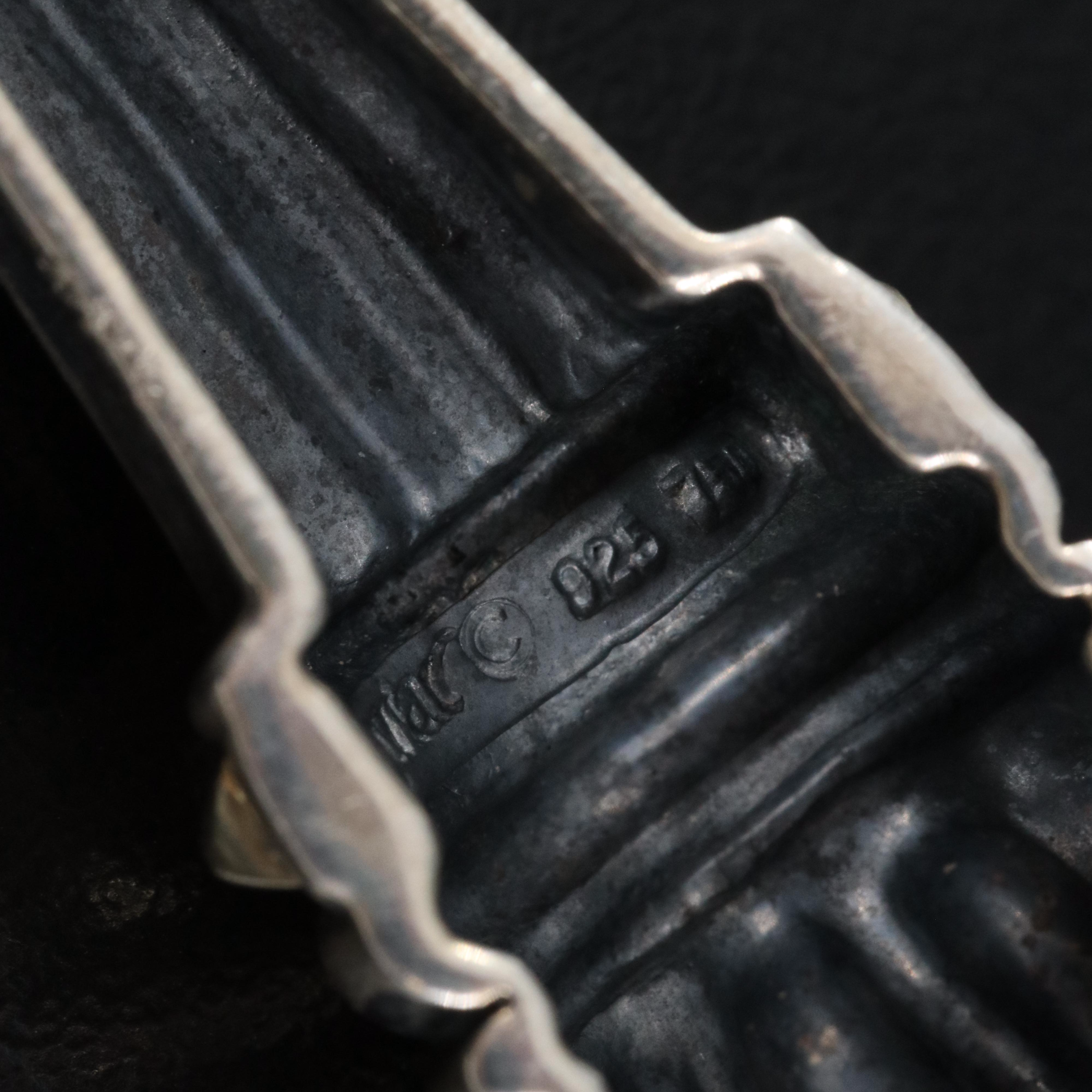 Logos Caviar Sterling Brooch with 18K Accents