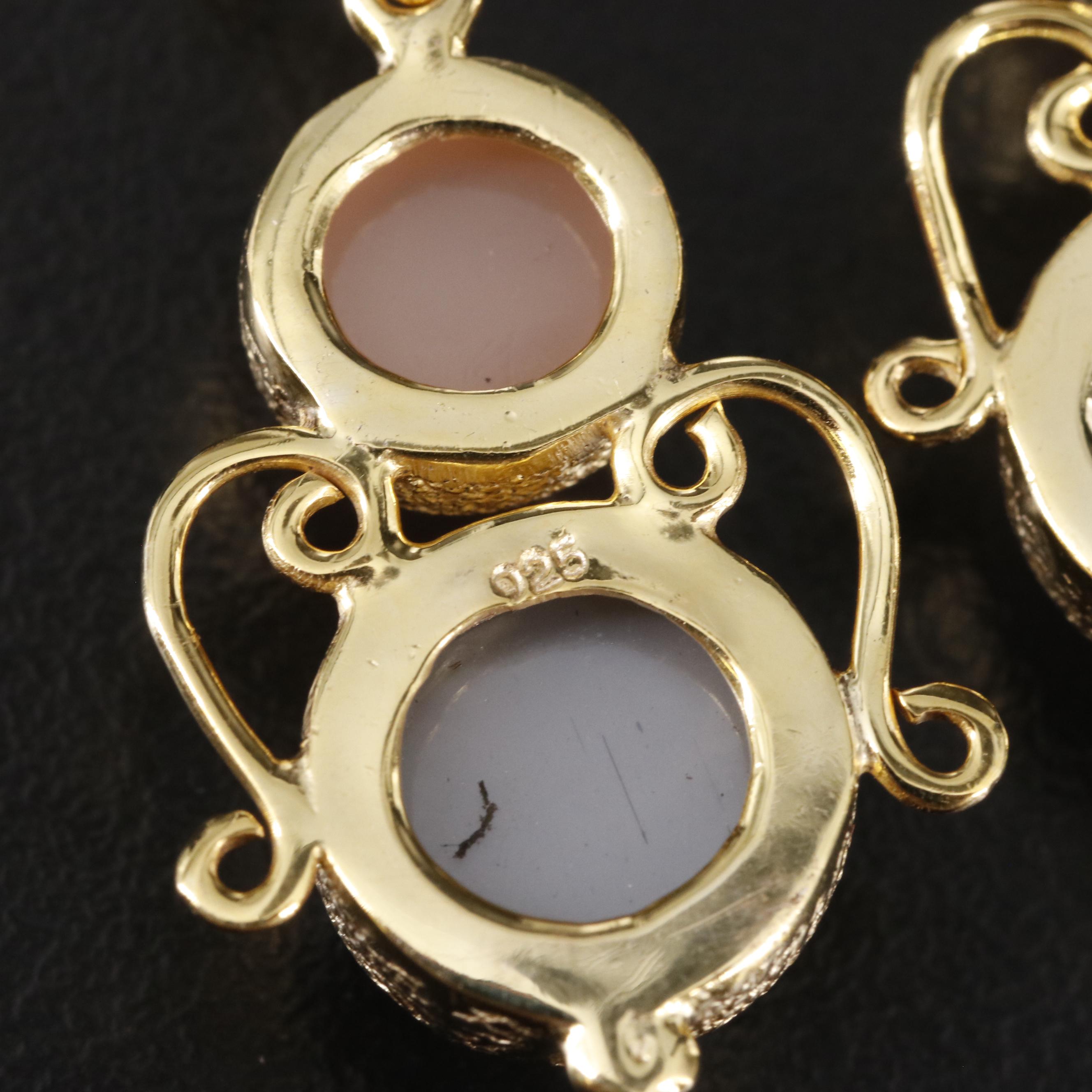 Sterling Moonstone Drop Earrings