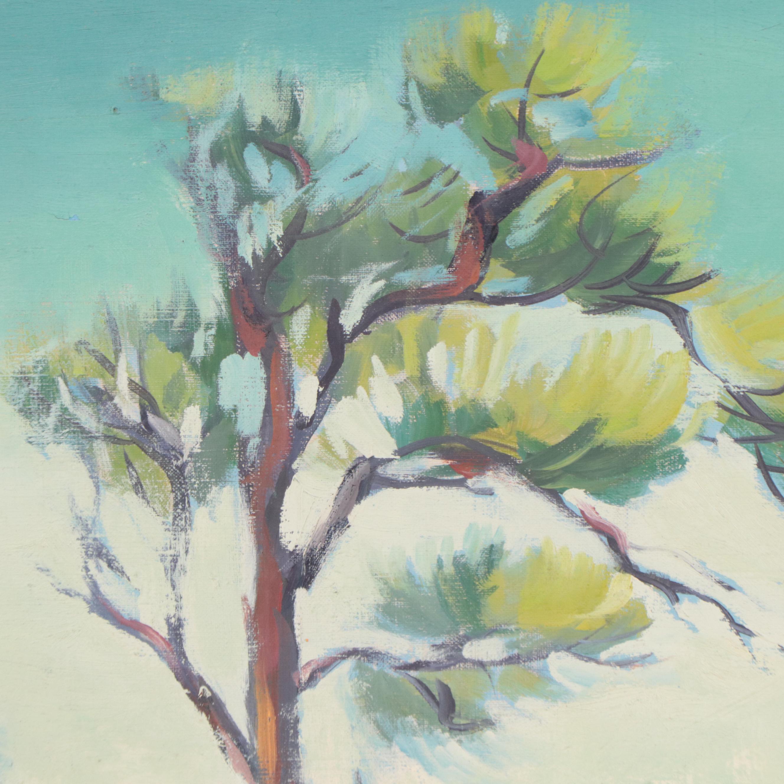 Dan Burne Jones Oil Painting of Alpine Landscape