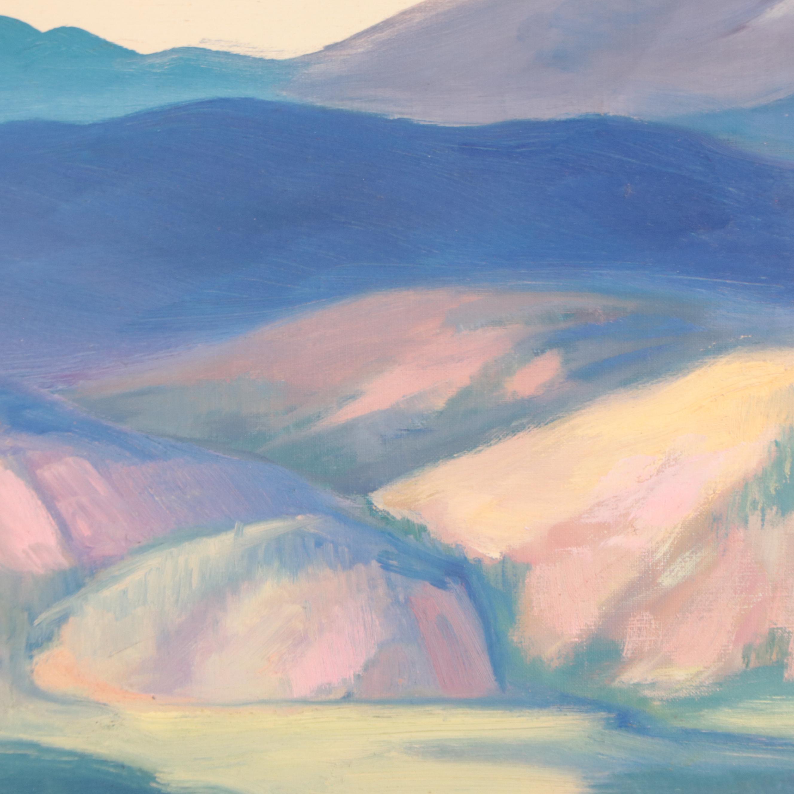 Dan Burne Jones Oil Painting of Alpine Landscape