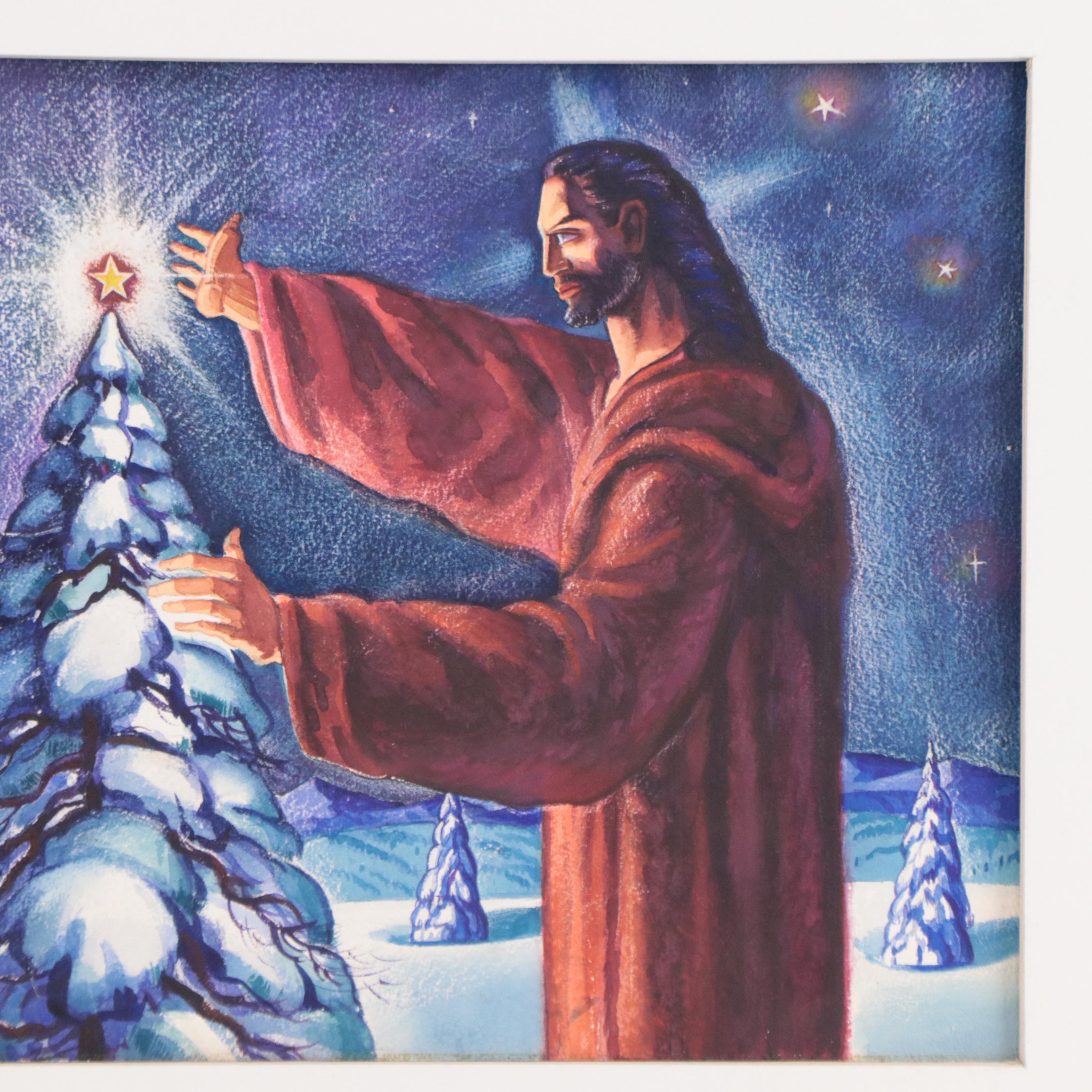 Dan Burne Jones Watercolor Paintings Including "Star of the Christmas Tree"