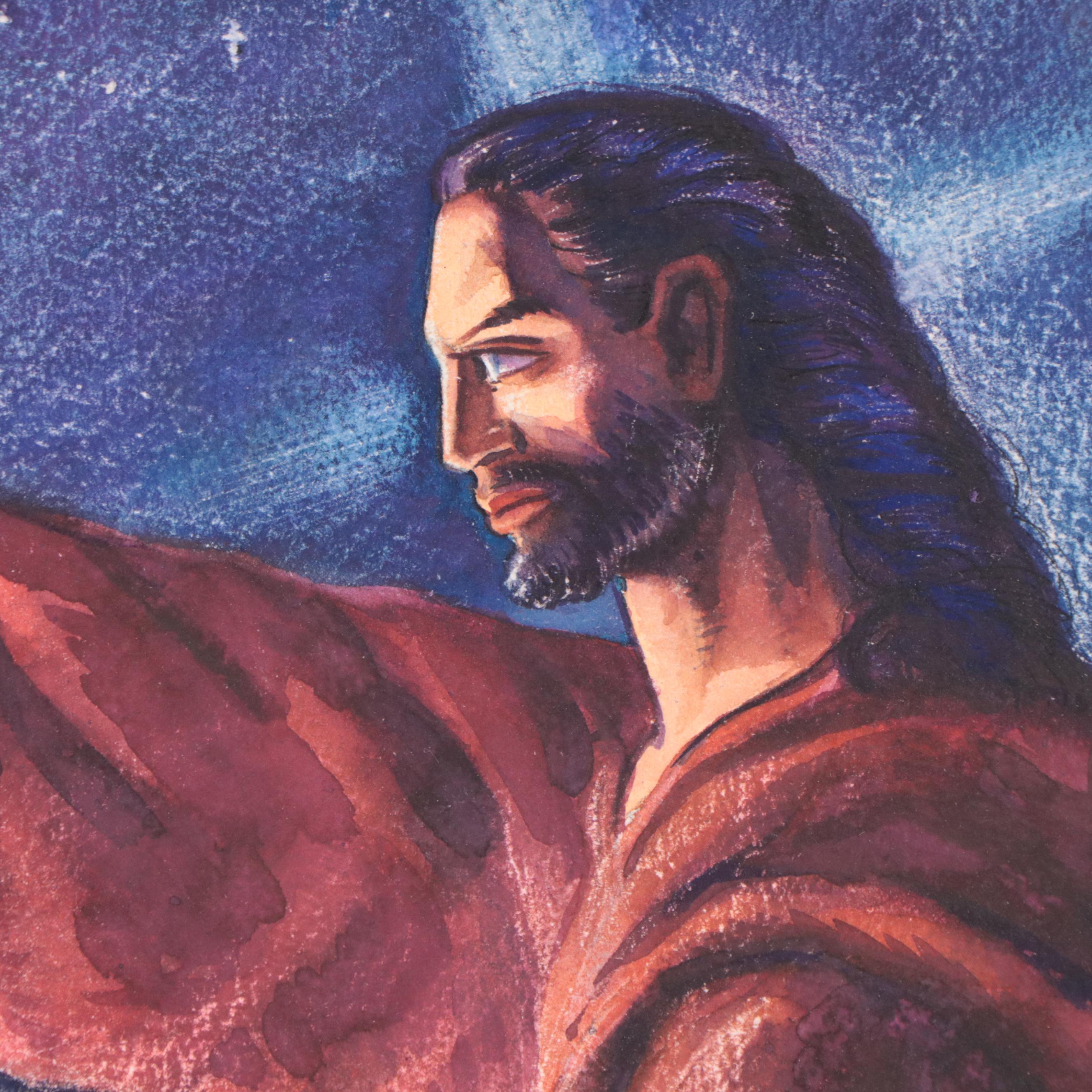 Dan Burne Jones Watercolor Paintings Including "Star of the Christmas Tree"