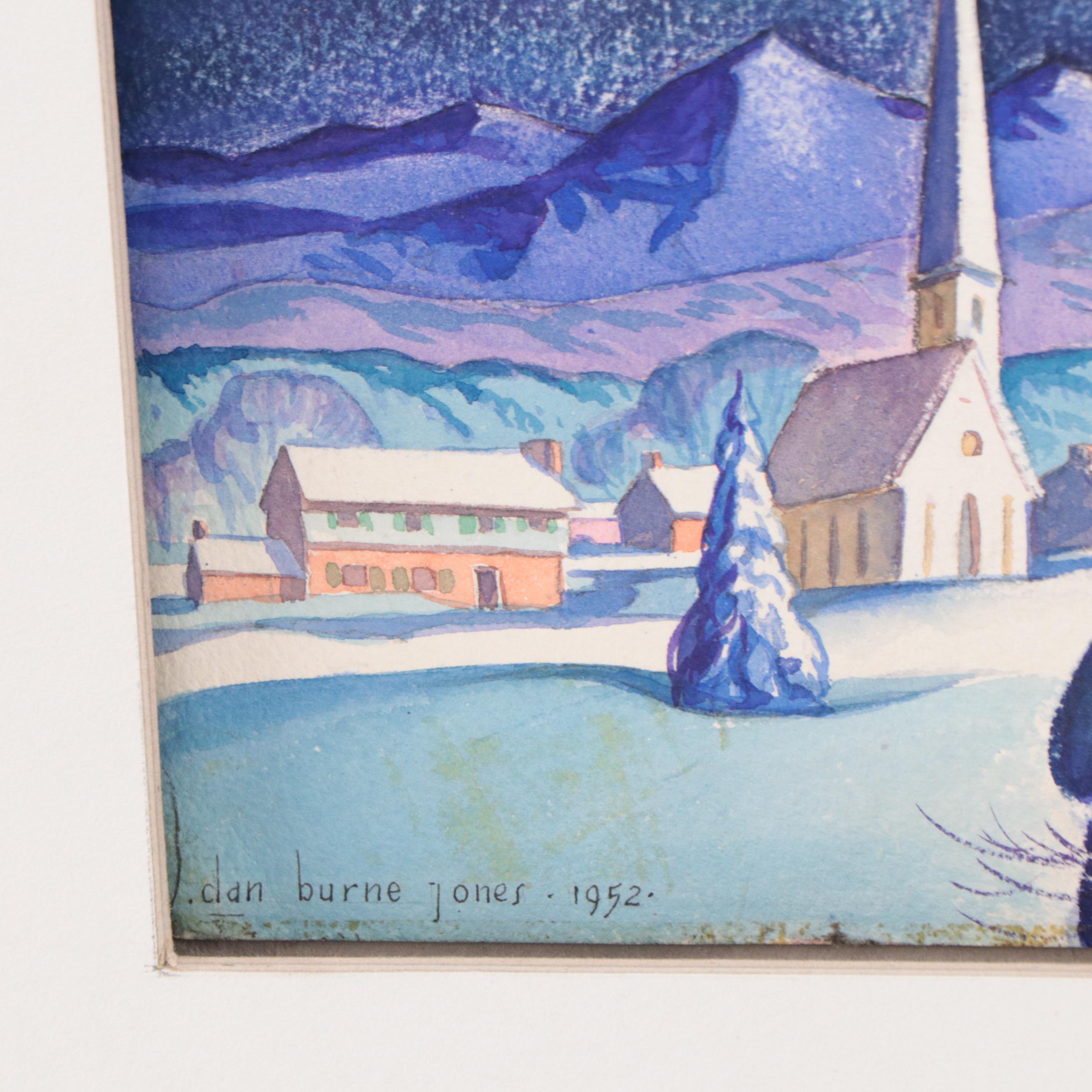 Dan Burne Jones Watercolor Paintings Including "Star of the Christmas Tree"