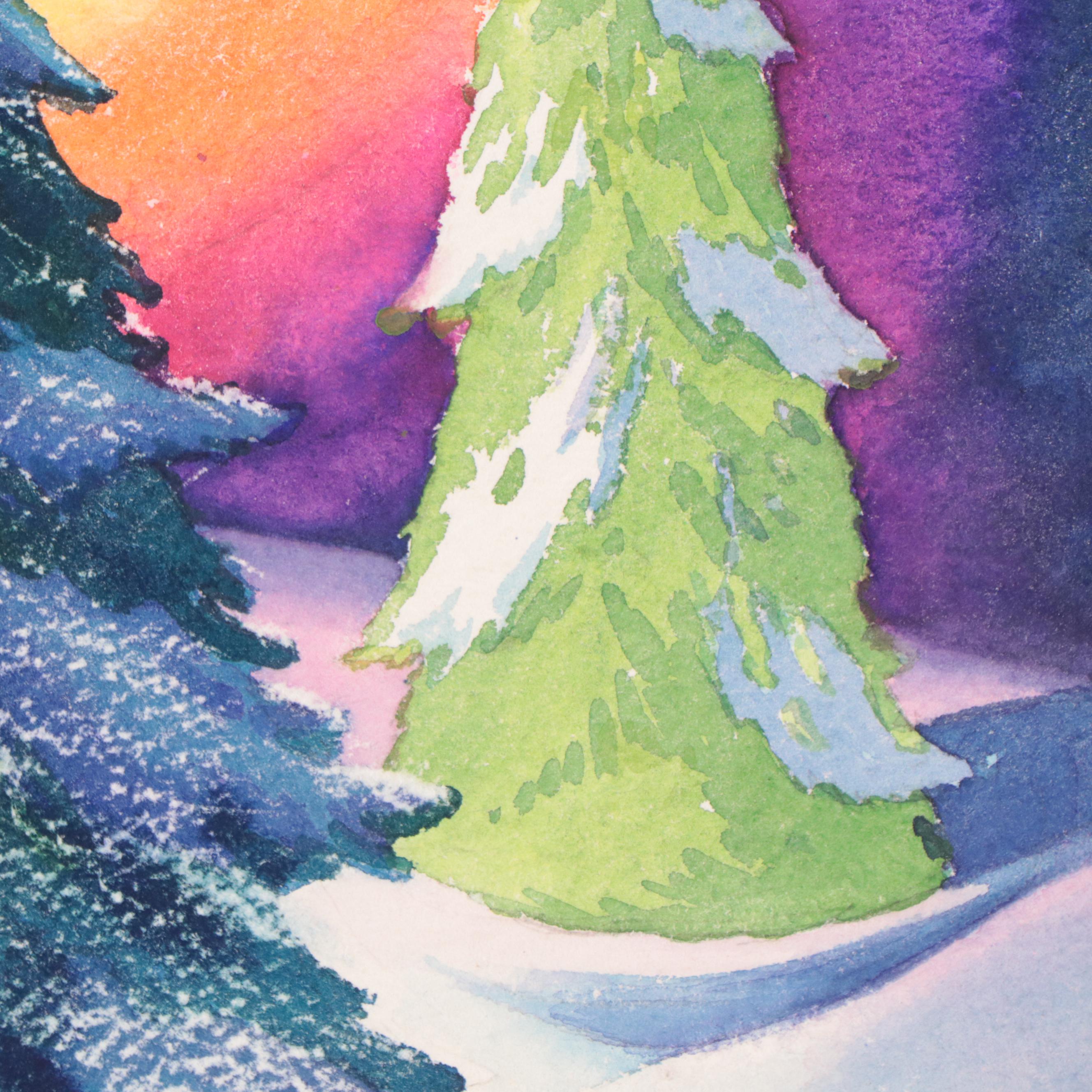 Dan Burne Jones Watercolor Paintings Including "Star of the Christmas Tree"