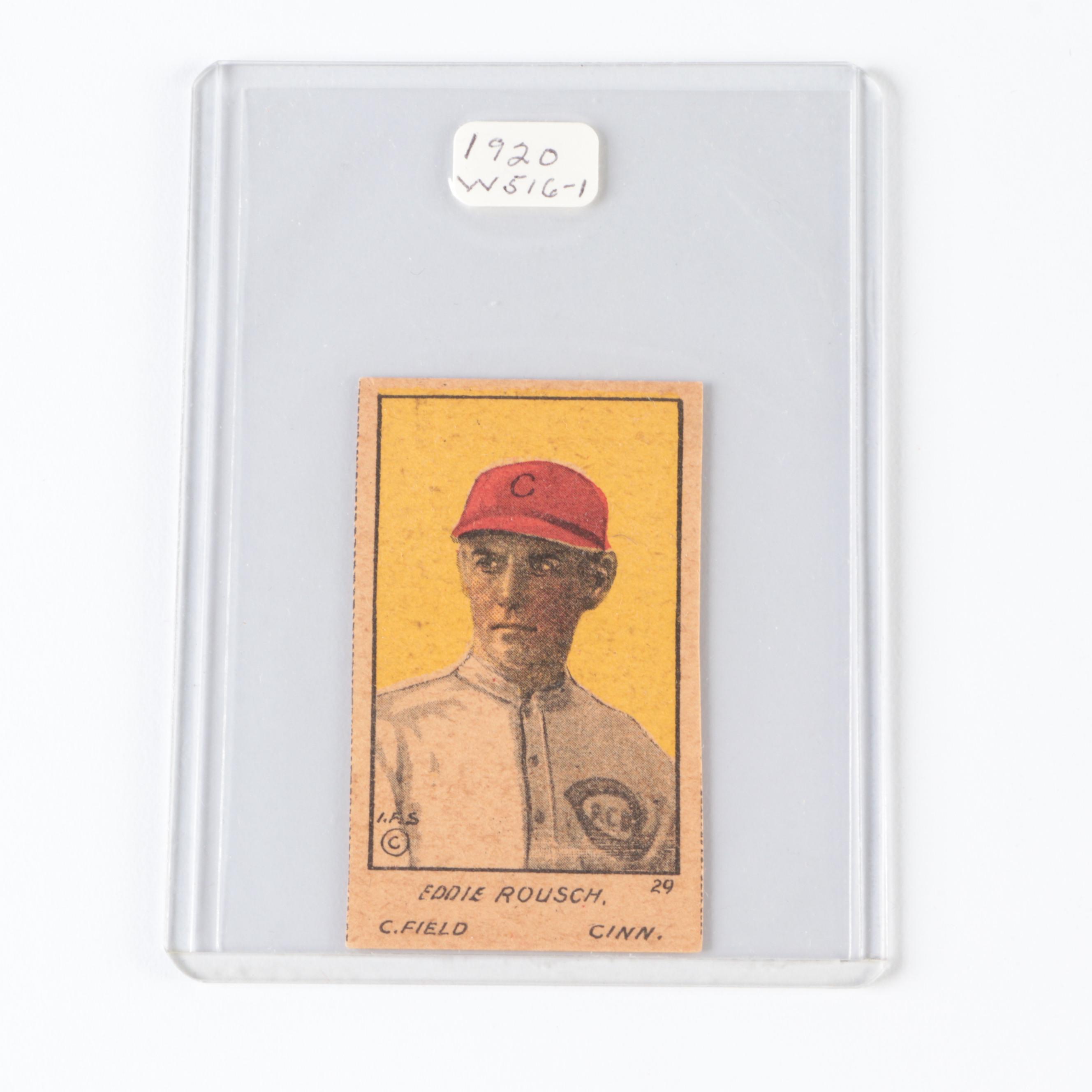 1920–1921 W516 Baseball Tobacco Cards with Rousch, Ring and Groh