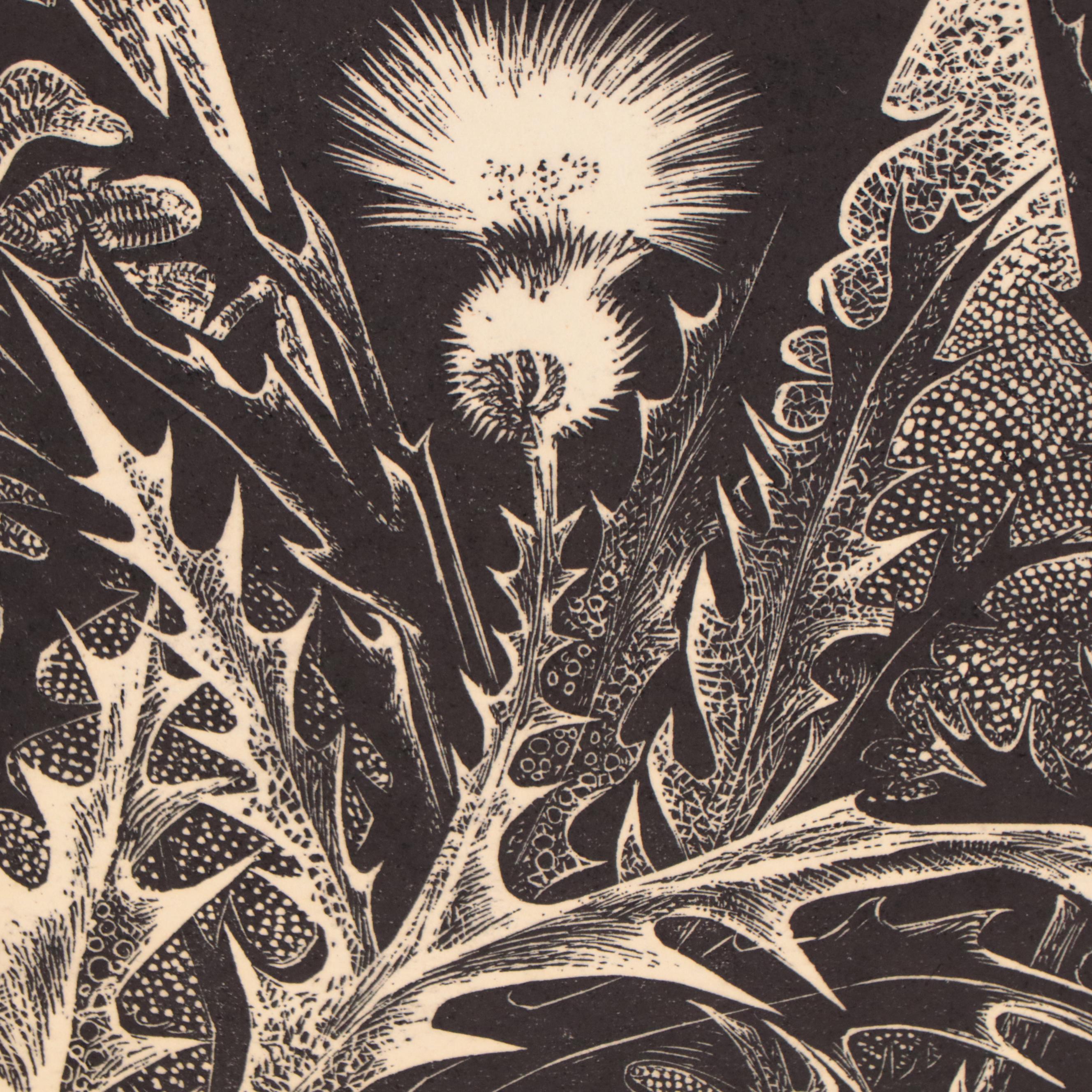 Lynd Ward Wood Engraving "Flower Girl" 1966