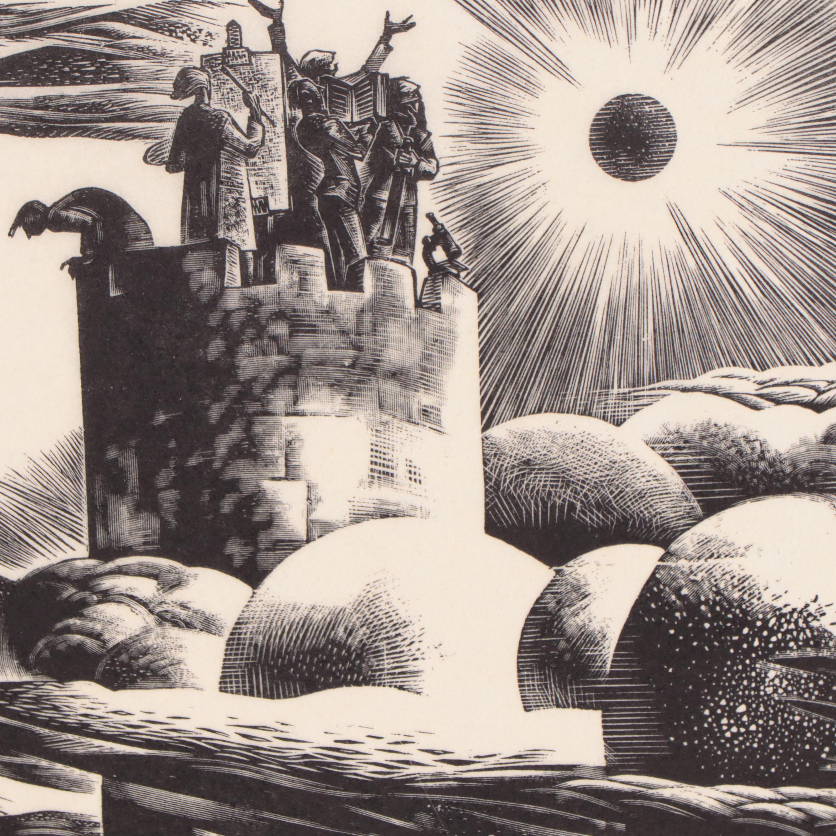 Lynd Ward Wood Engraving "Sanctuary," 1939