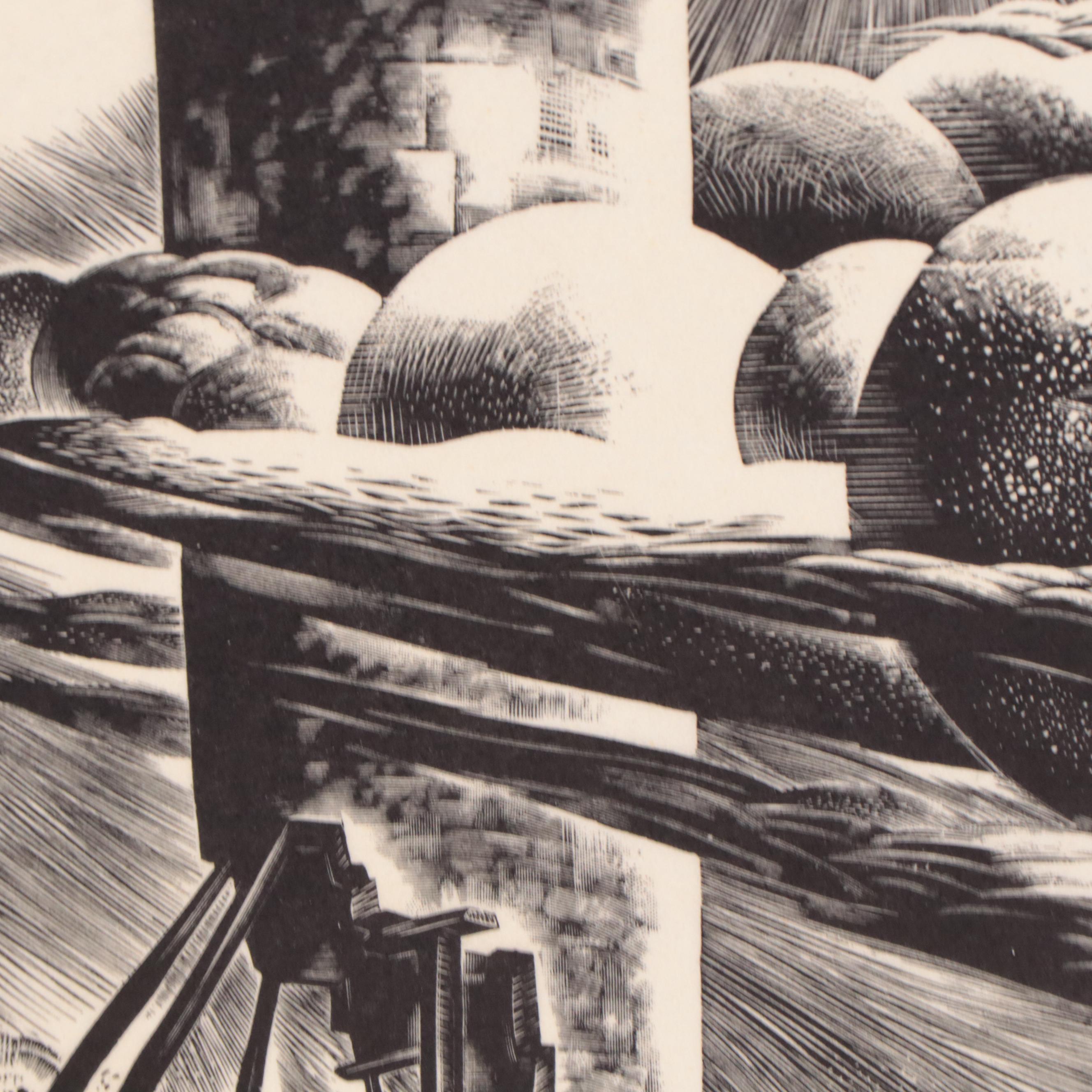 Lynd Ward Wood Engraving "Sanctuary," 1939