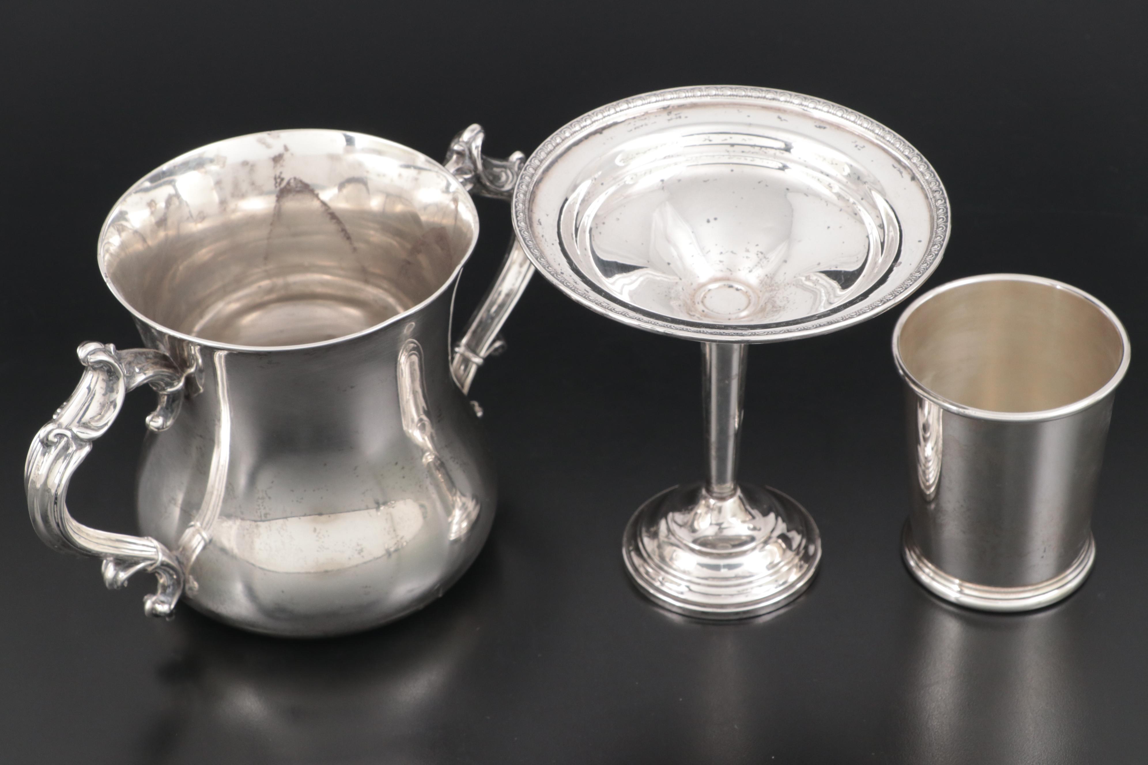 Black, Starr & Frost Sterling Silver Loving Cup with Other Silver Tableware