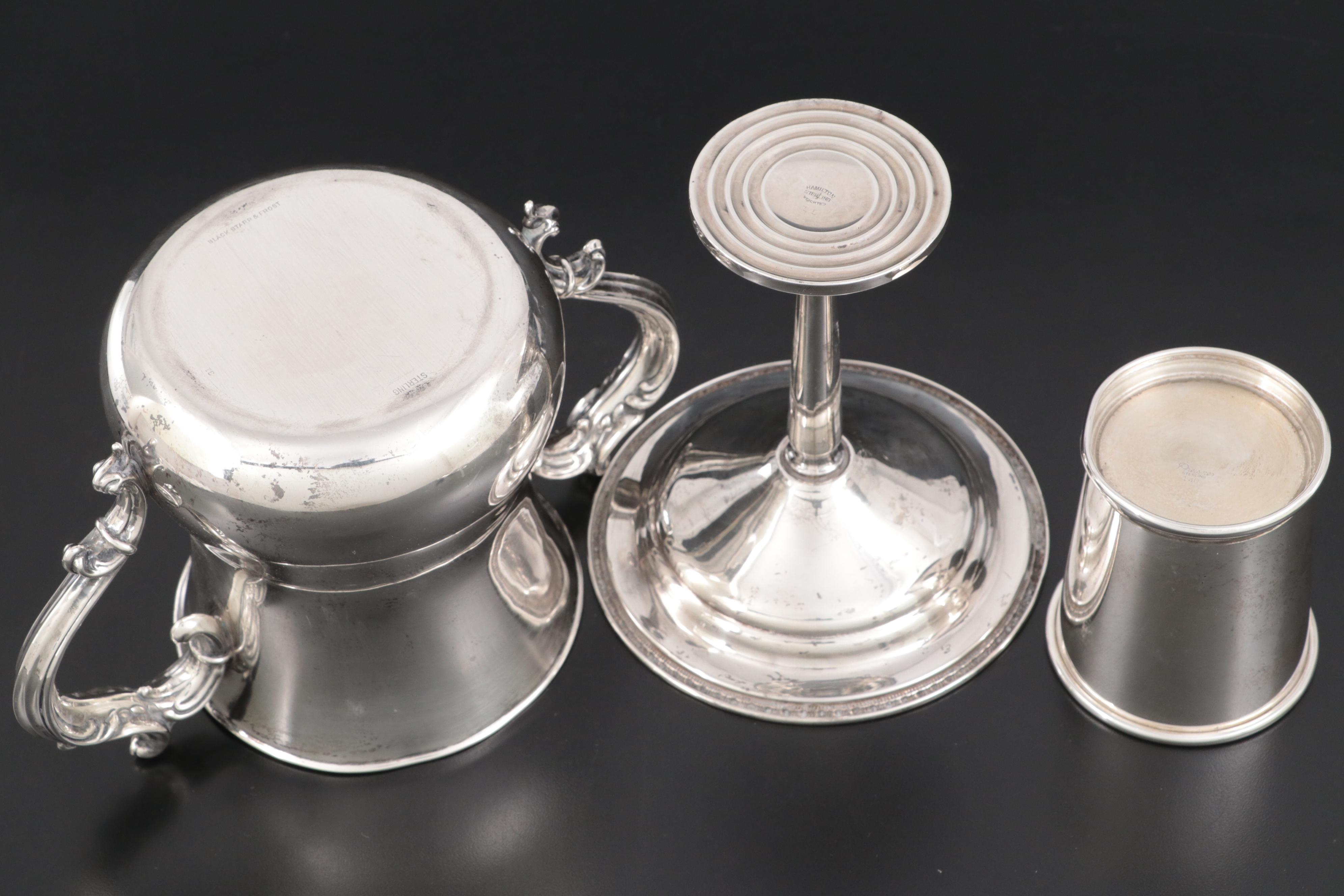 Black, Starr & Frost Sterling Silver Loving Cup with Other Silver Tableware