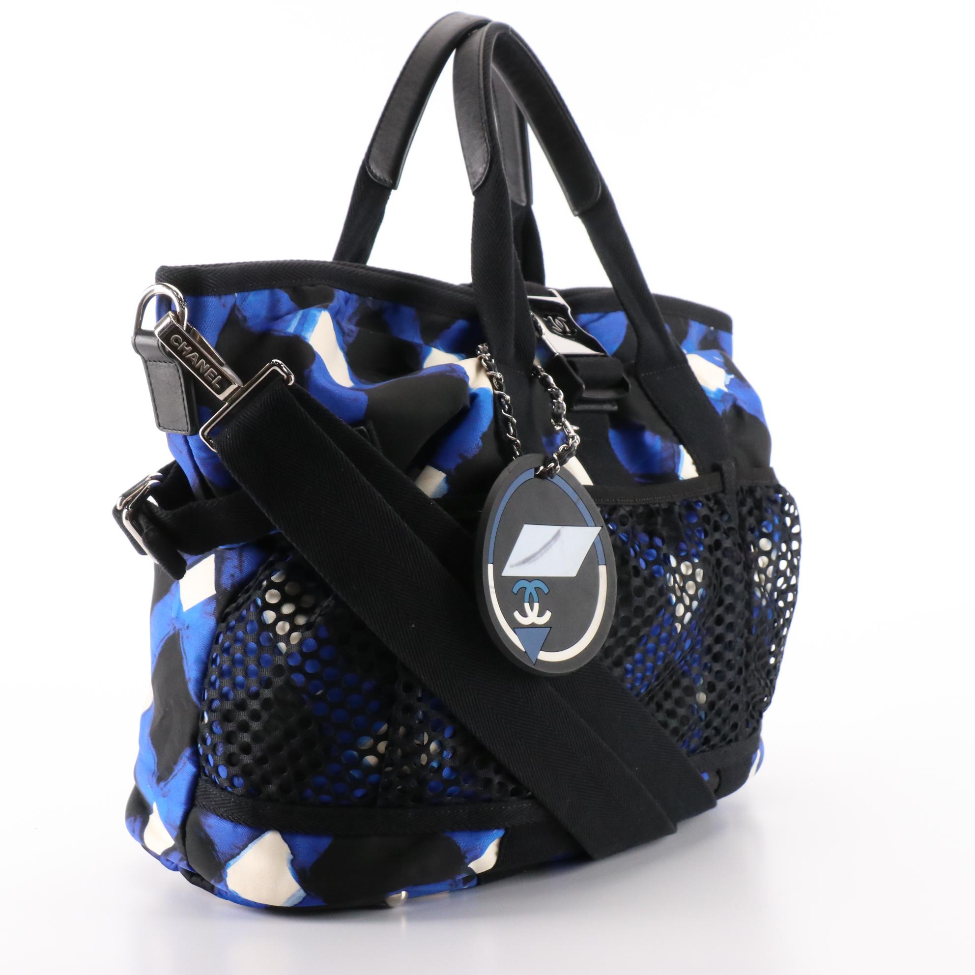 Chanel Airline Two-Way Messenger Bag in Printed Nylon and Mesh