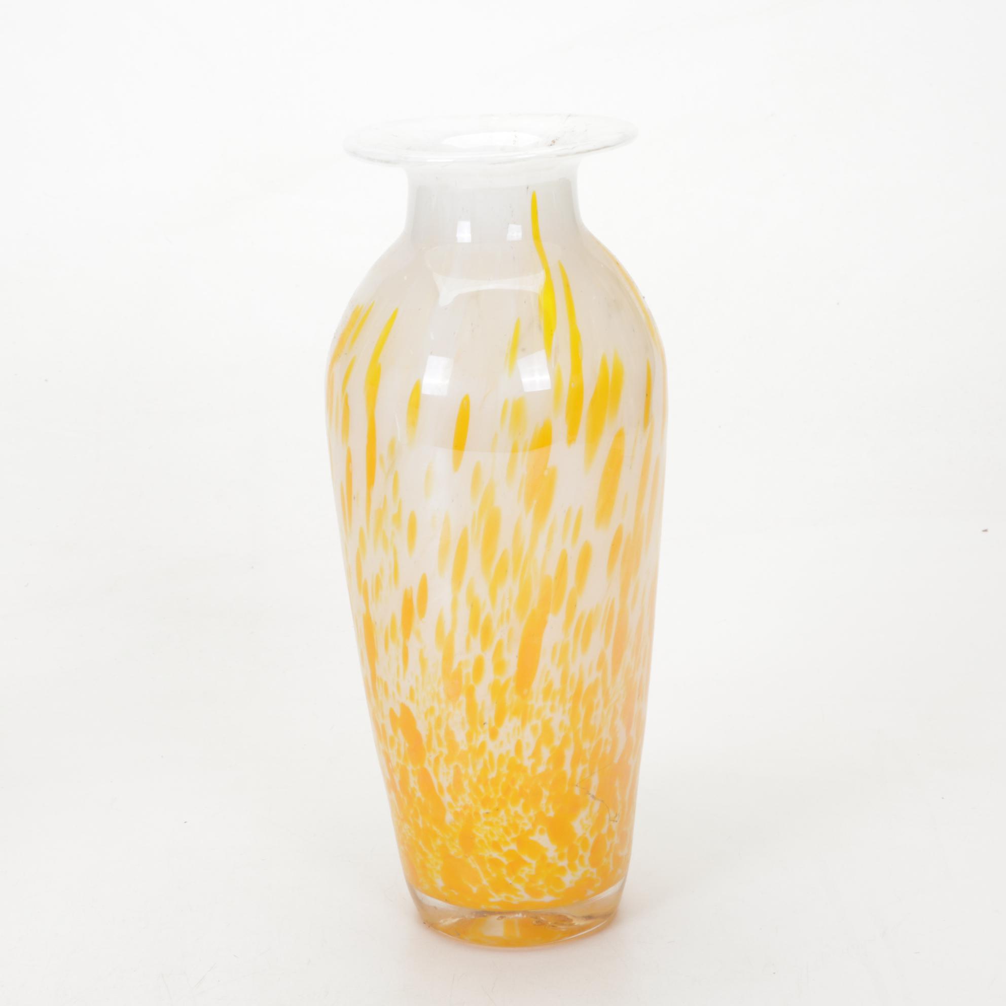 Osburn Modern Glass Handblown Art Glass Vases