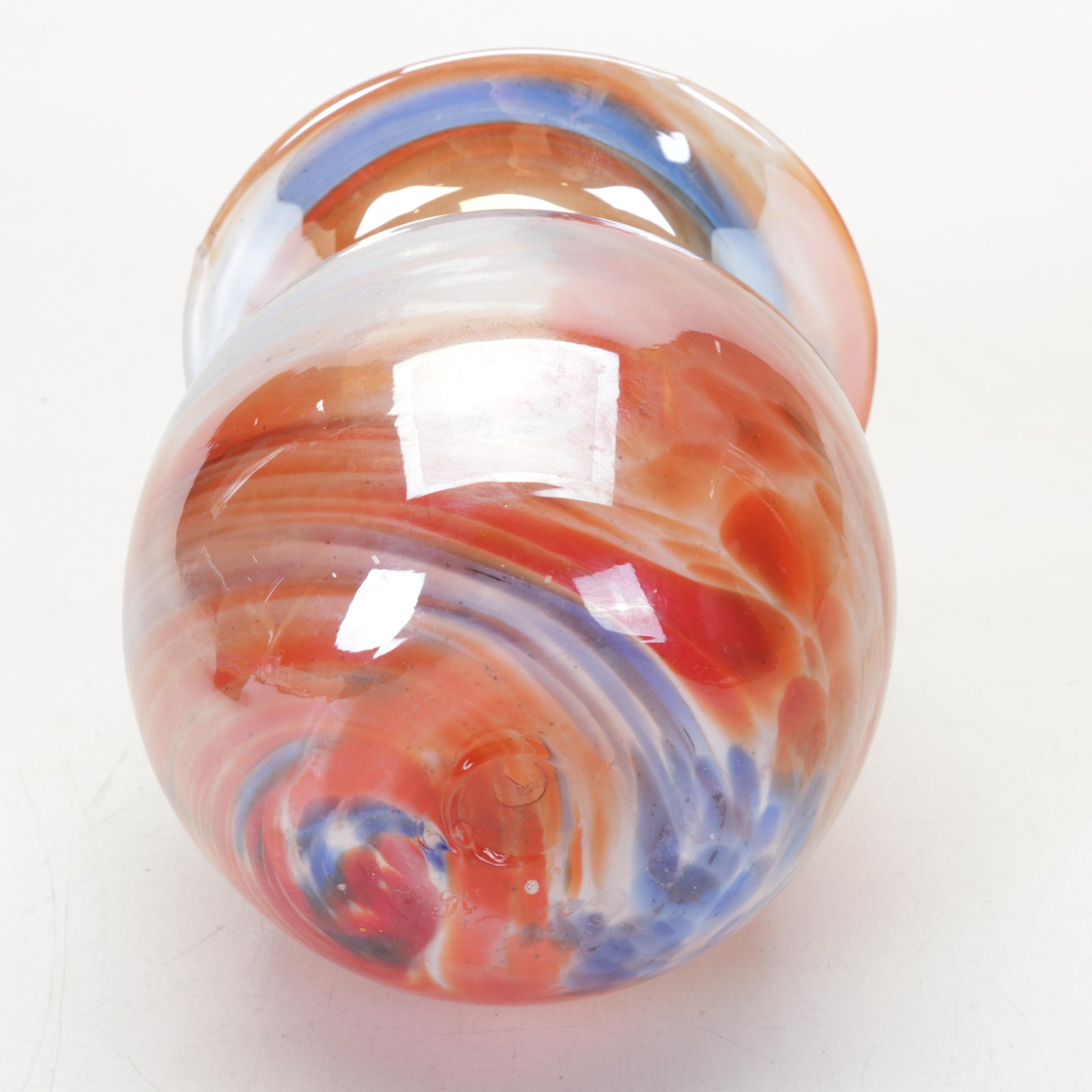 Osburn Modern Glass Handblown Art Glass Vases
