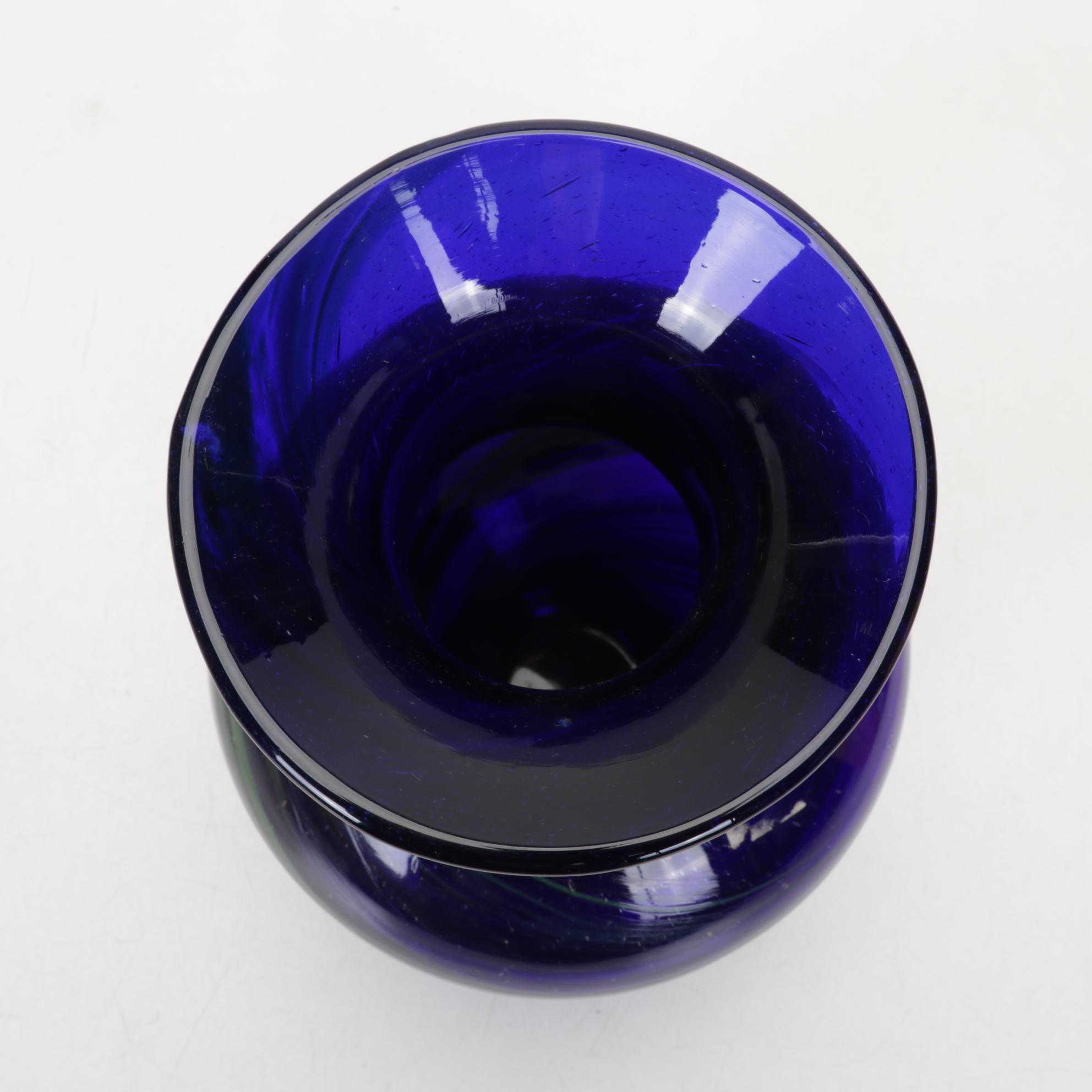 Osburn Modern Glass Handblown Art Glass Vases