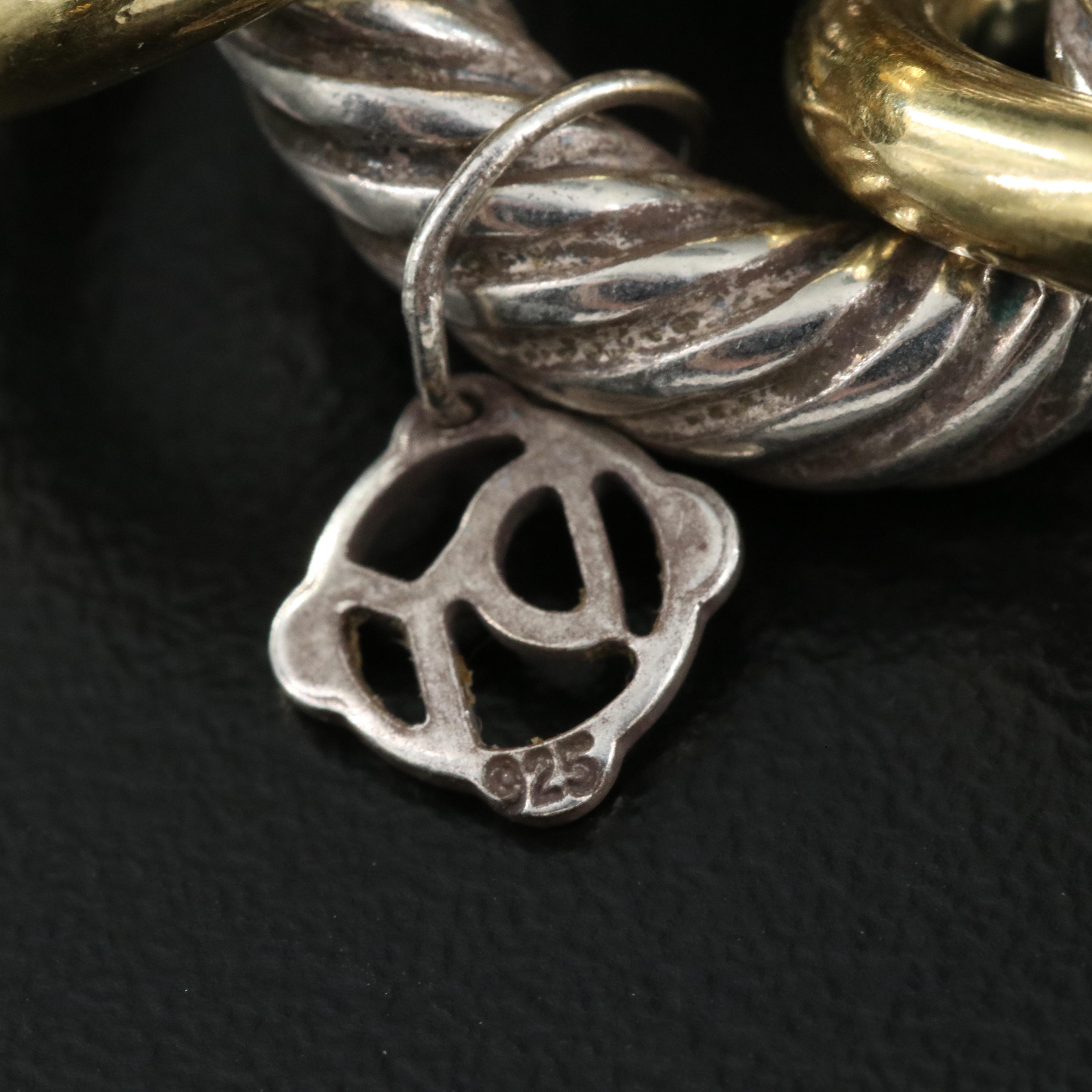 David Yurman "Chain" Extra Long Oval Link Necklace with 18K Bonded Accents