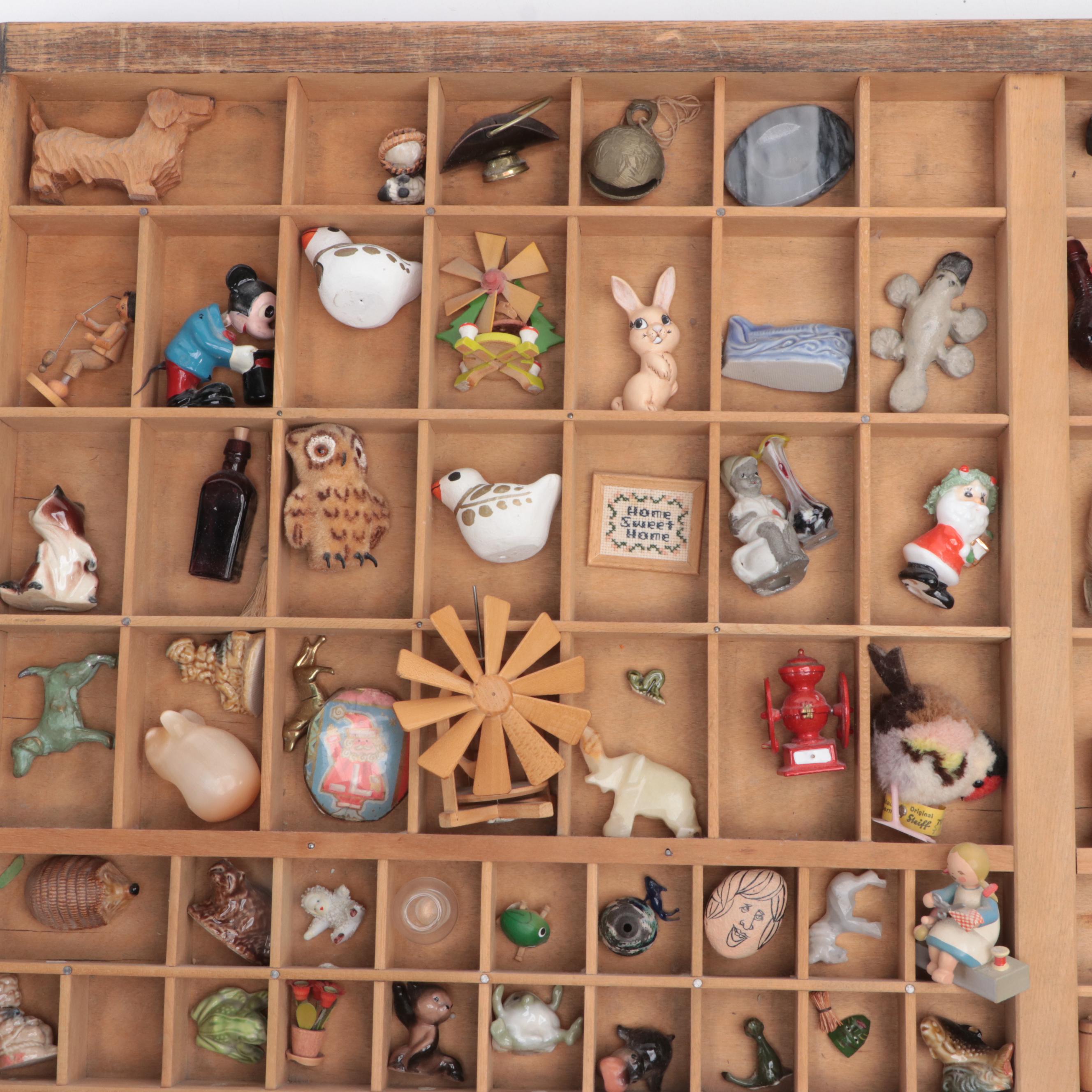 Miniature Figurine Collection with Letterpress Drawer Displays