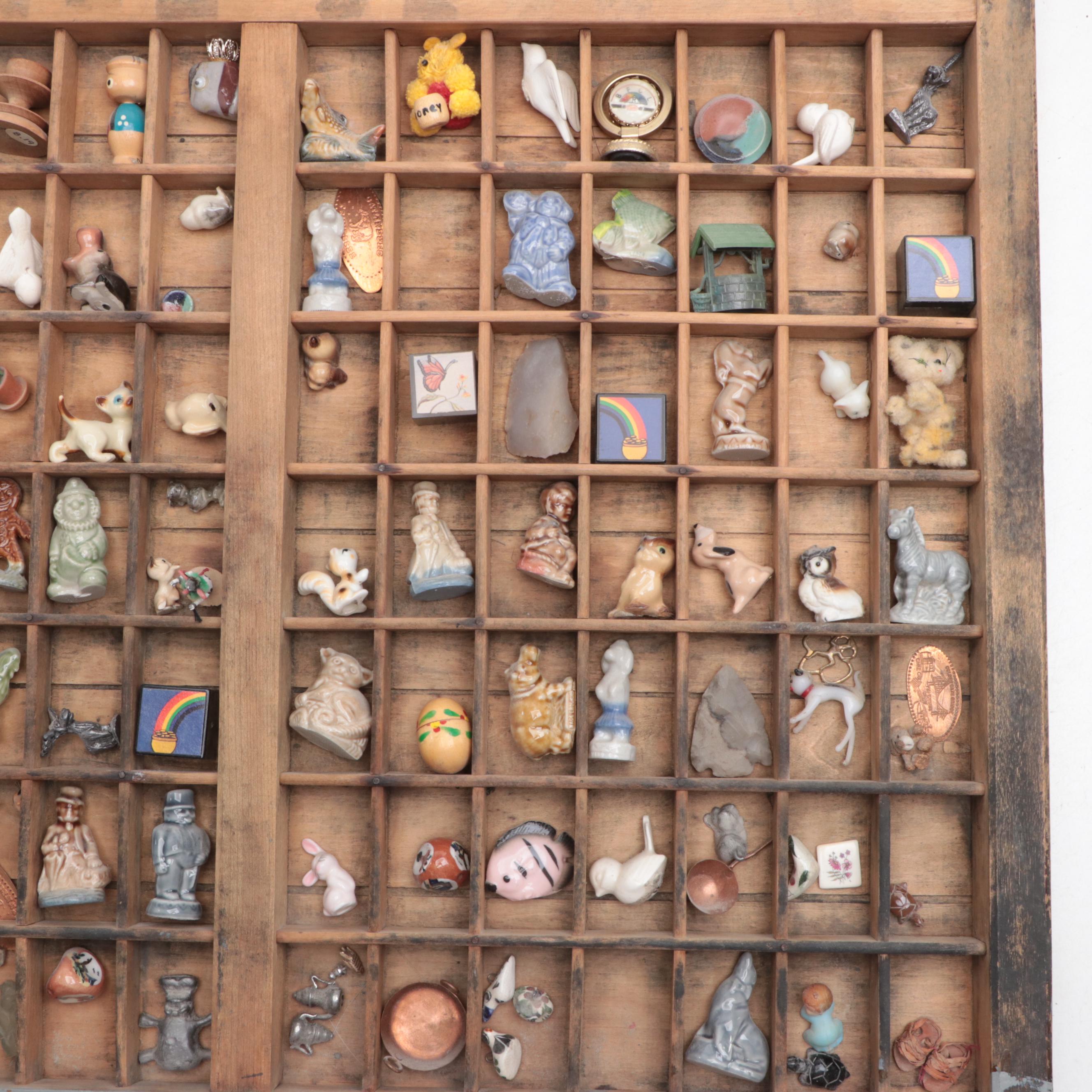 Miniature Figurine Collection with Letterpress Drawer Displays