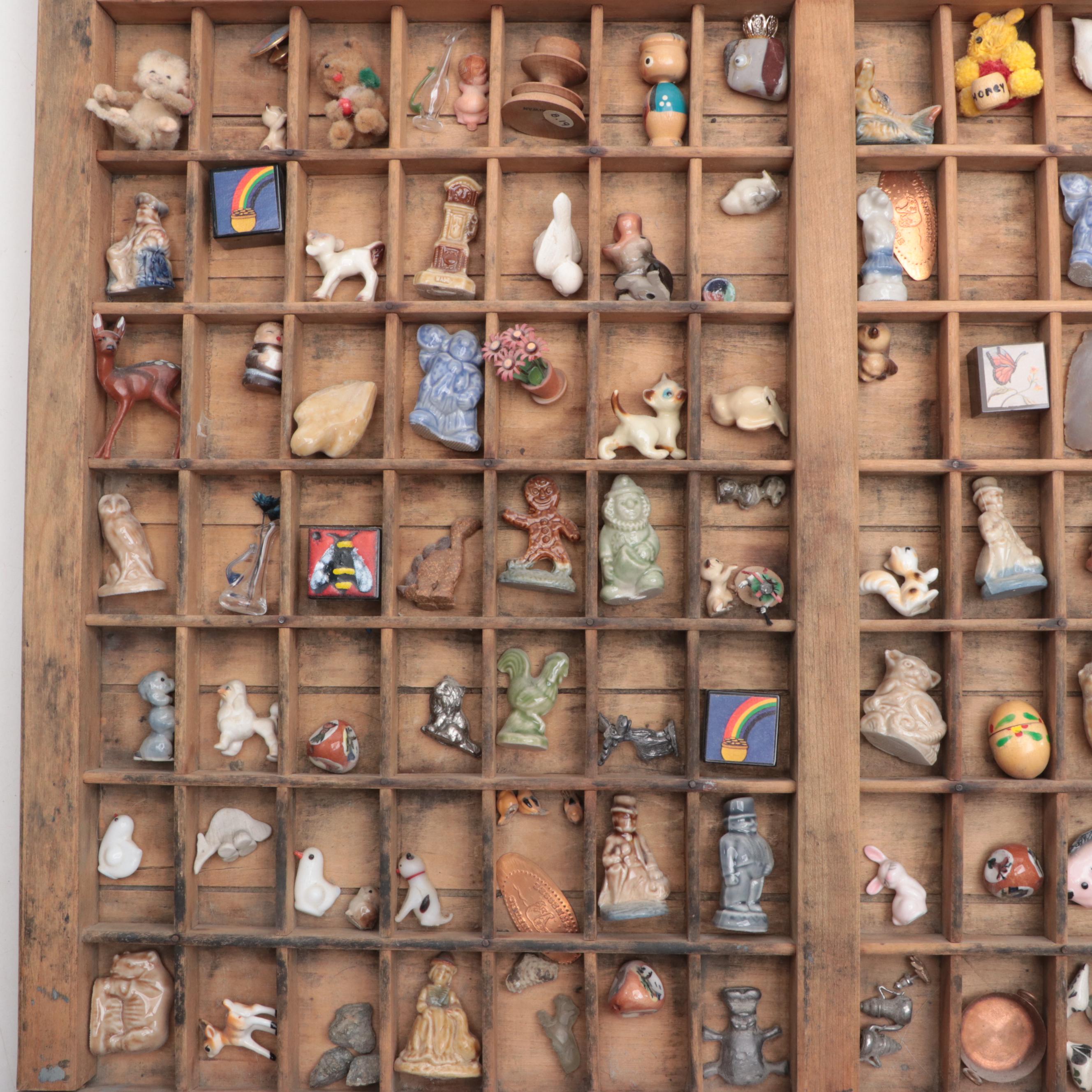 Miniature Figurine Collection with Letterpress Drawer Displays