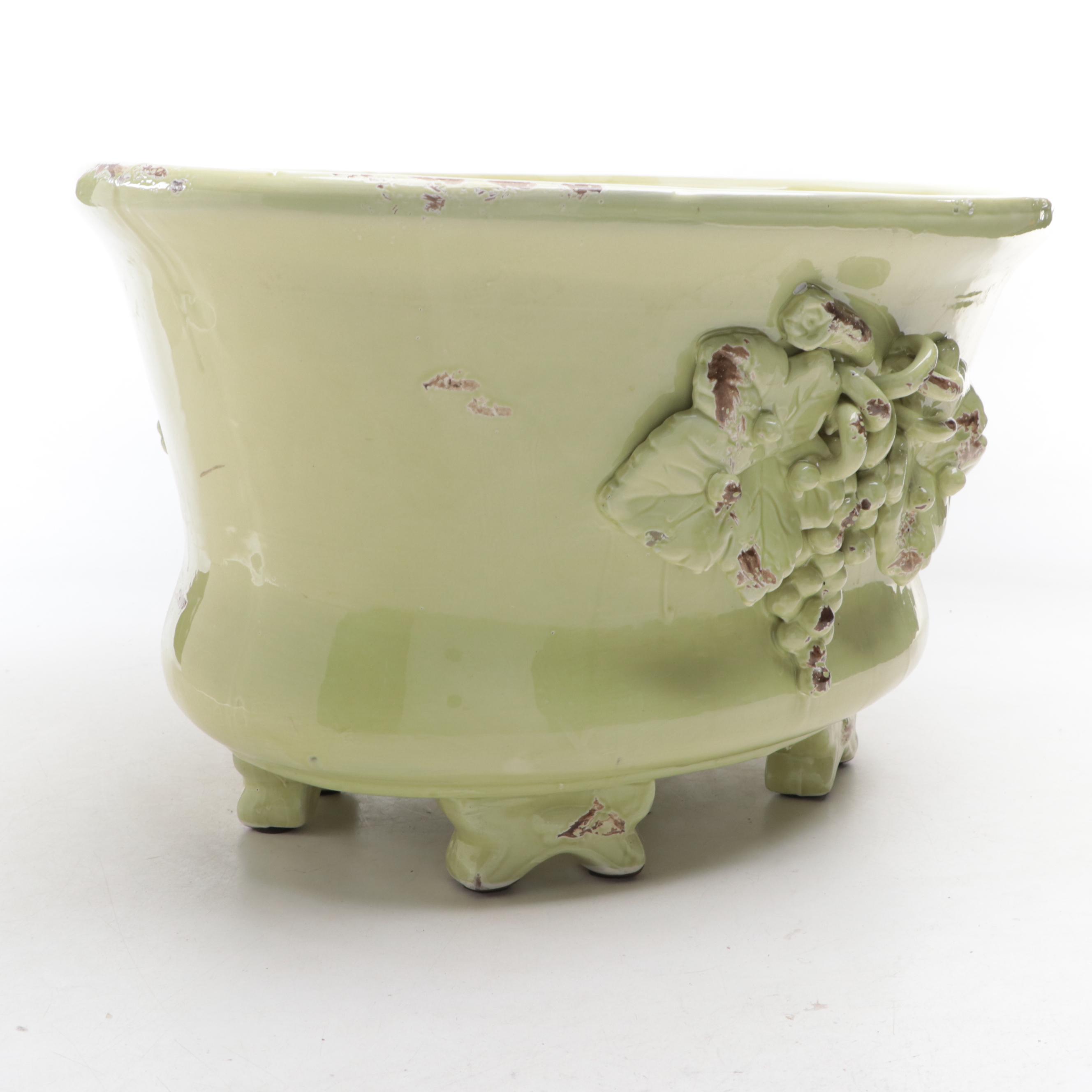 Napa Home & Garden "Tuscany" Oval Grape Leaf Tub