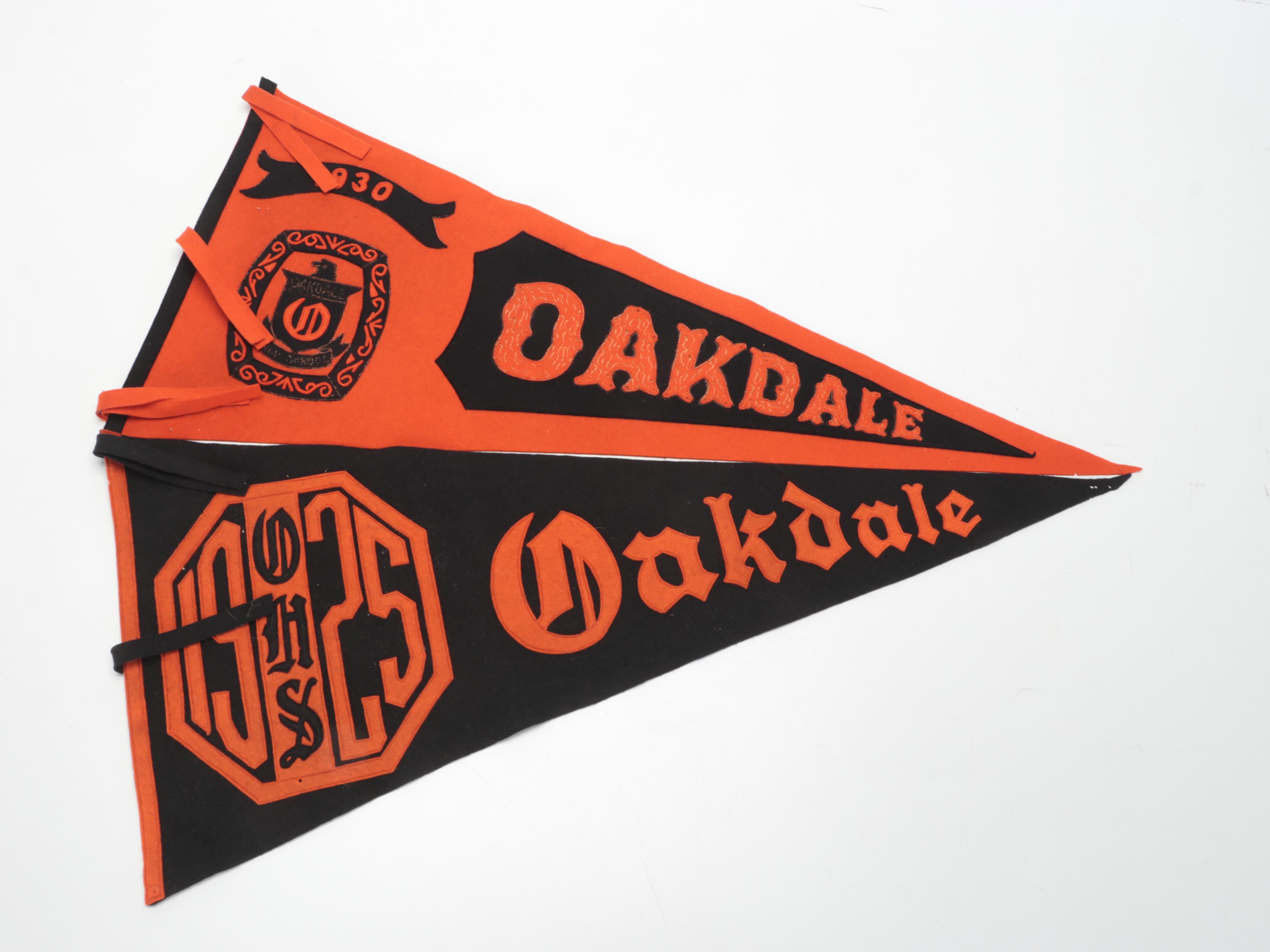 Baseball and Football Pennants with Cincinnati Reds and More, Vintage