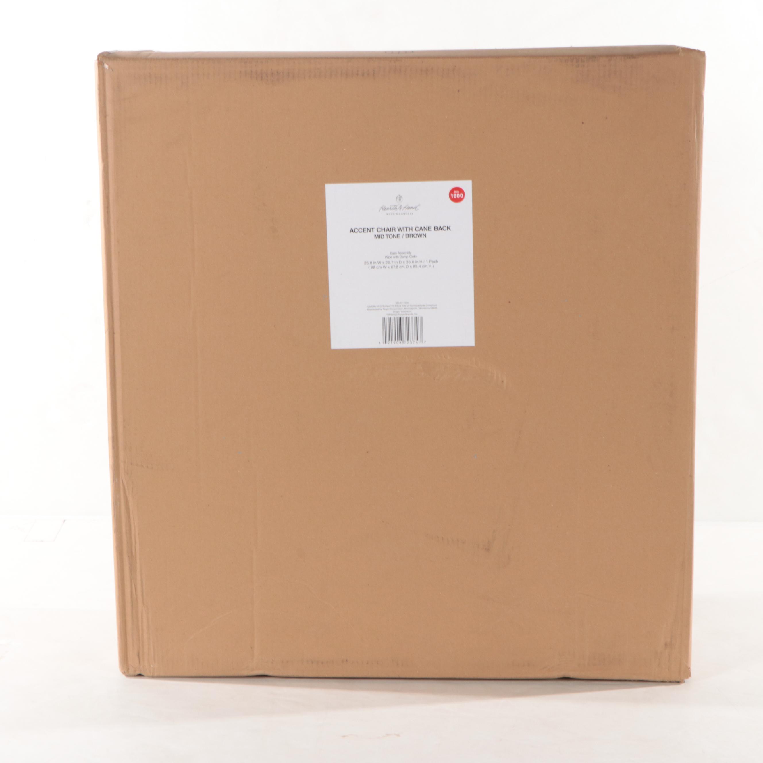 Hearth & Hand With Magnolia Wood and Cane Back Accent Chair