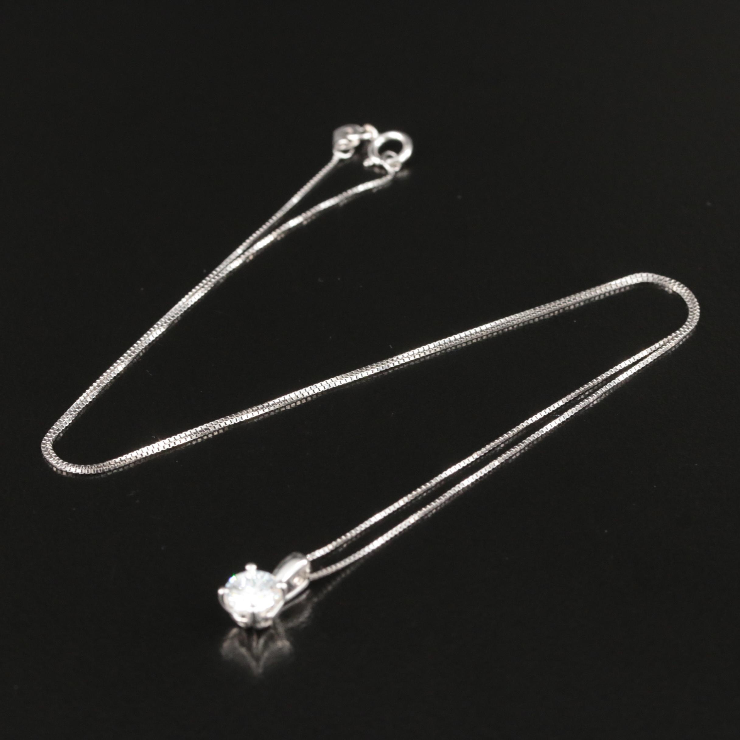14K 0.72 CT Lab Grown Diamond Pendant Necklace