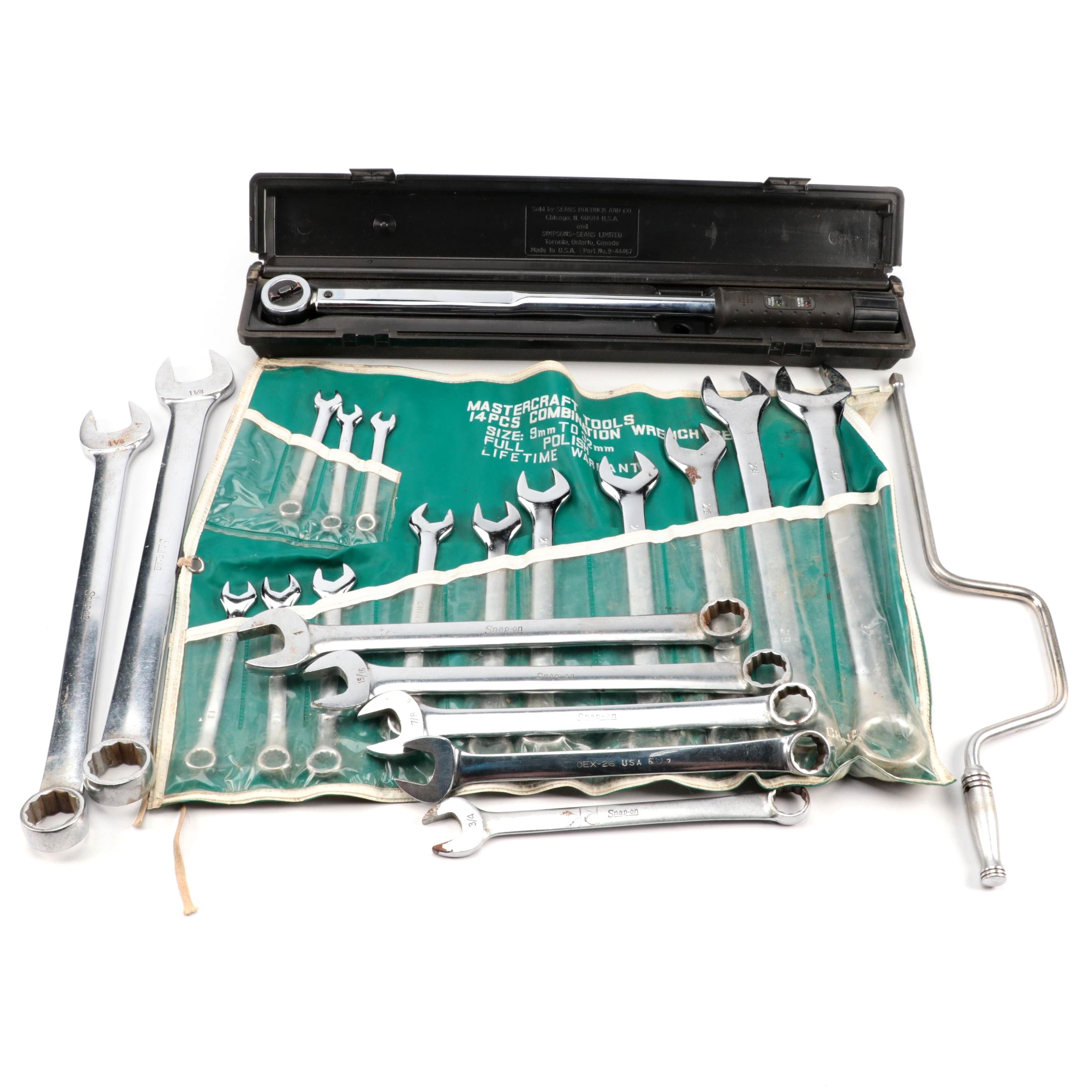 Snap-On, Mastercraft Combination Wrenches, Craftsman Digital Torque Wrench Set