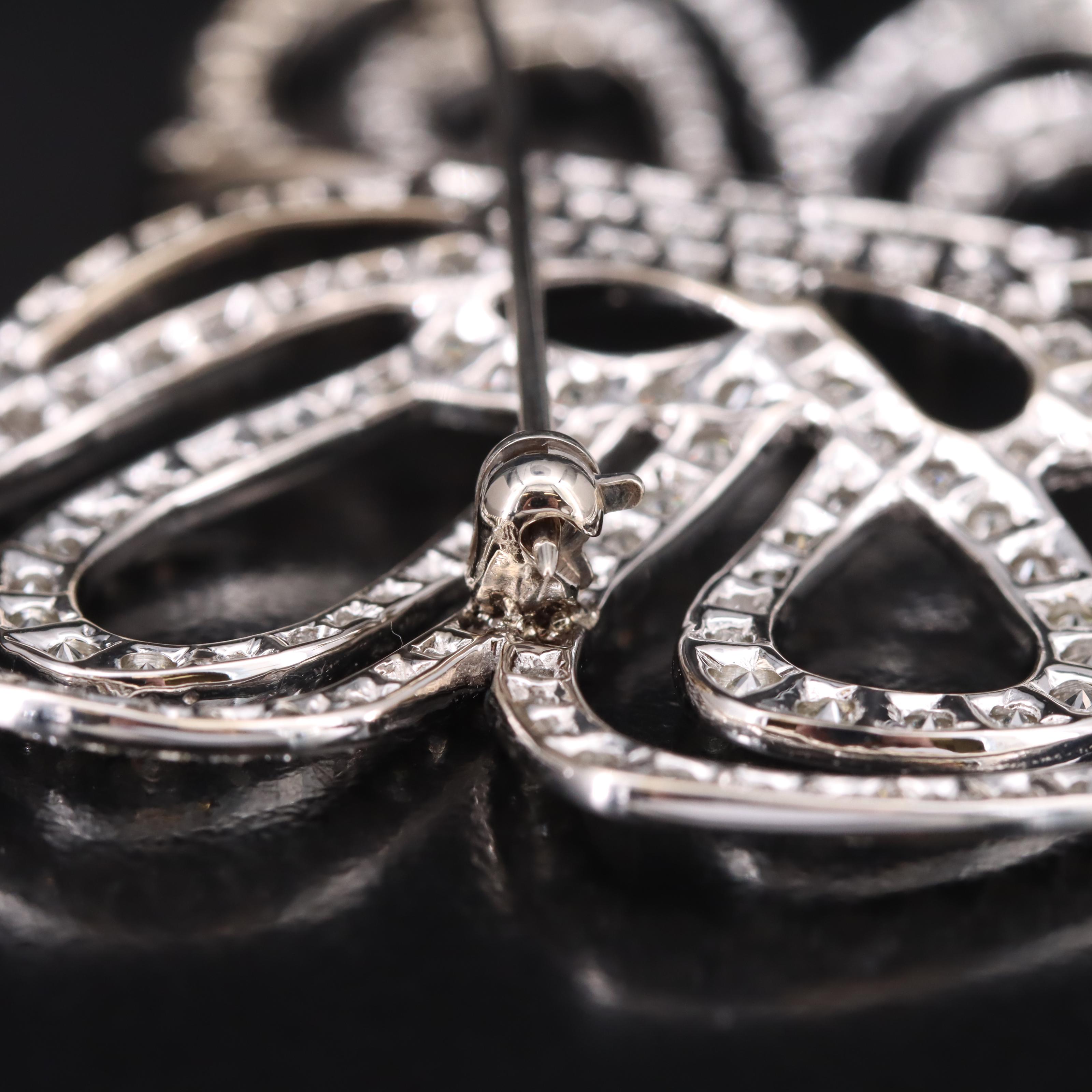 18K 6.46 CTW Diamond Butterfly Brooch