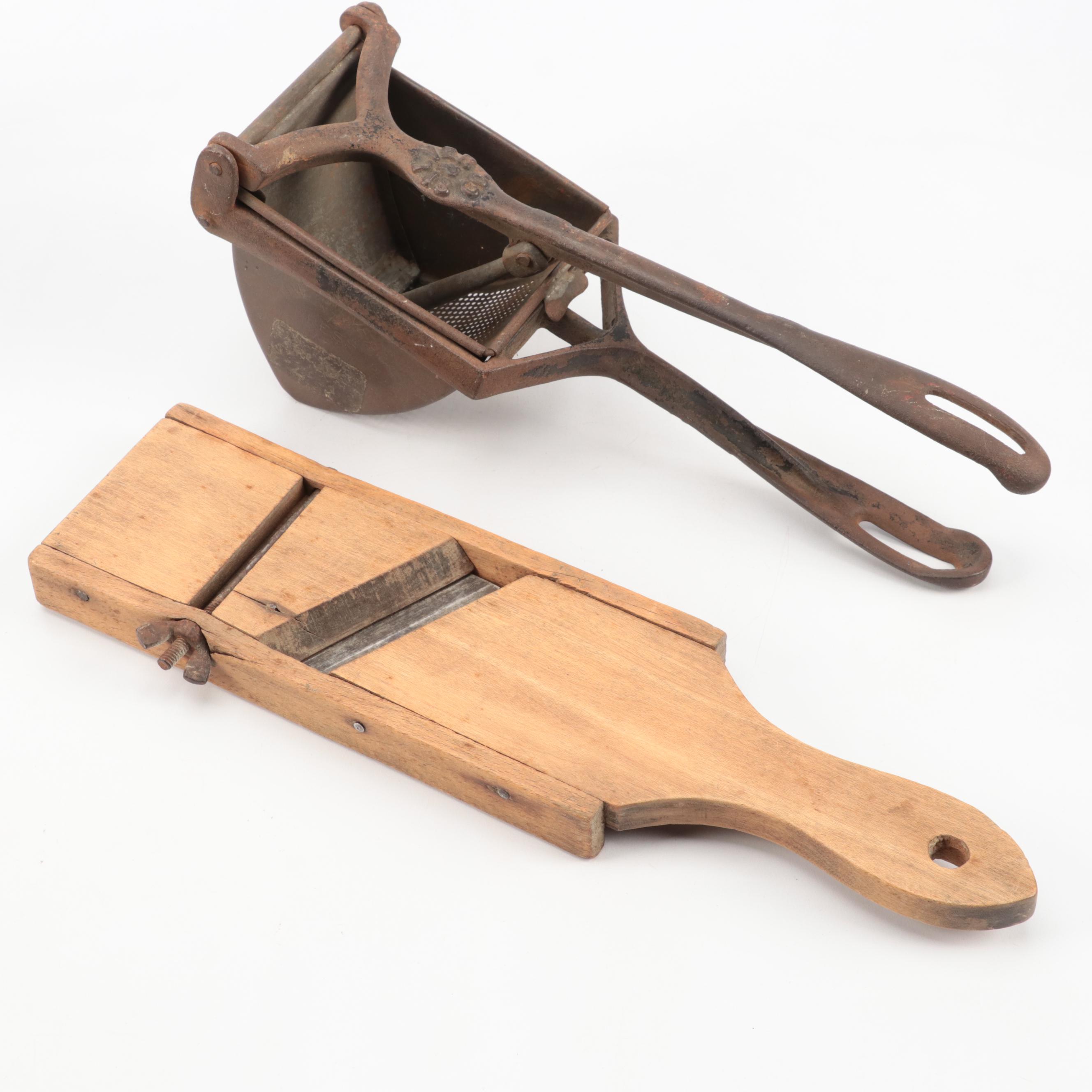 Tin Oil Lantern and Spice Box, Spice Jars with Tools and More