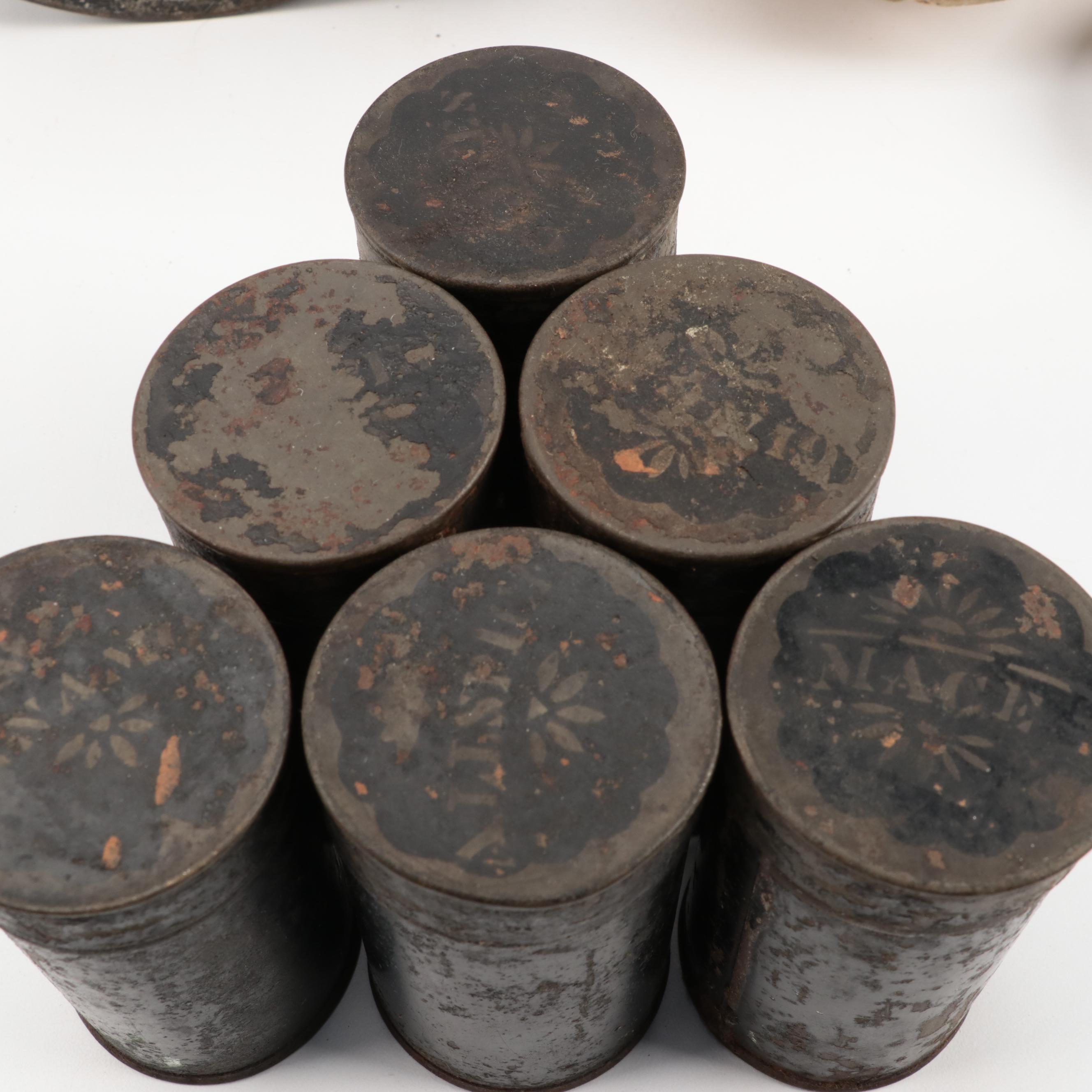 Tin Oil Lantern and Spice Box, Spice Jars with Tools and More