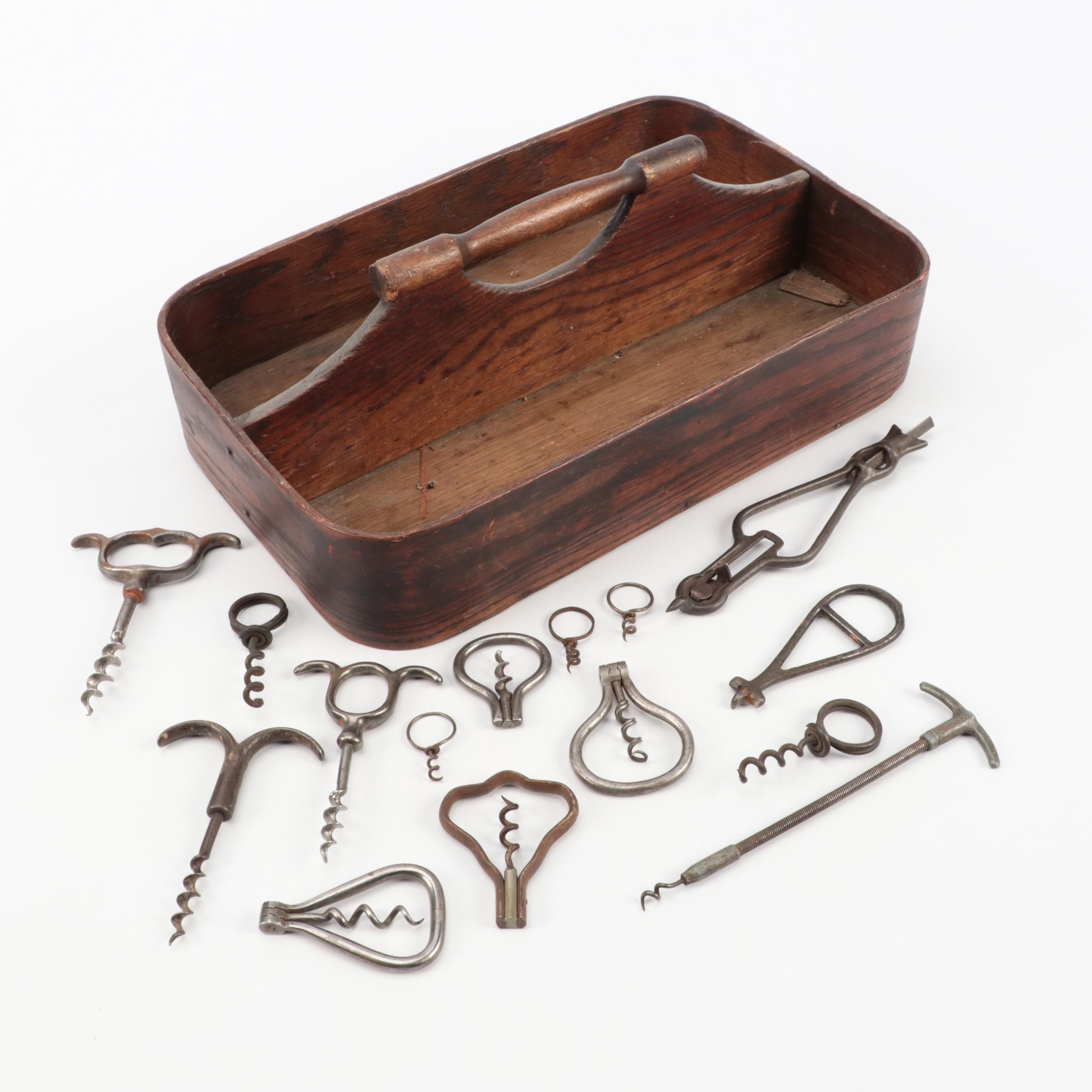 Tin Oil Lantern and Spice Box, Spice Jars with Tools and More