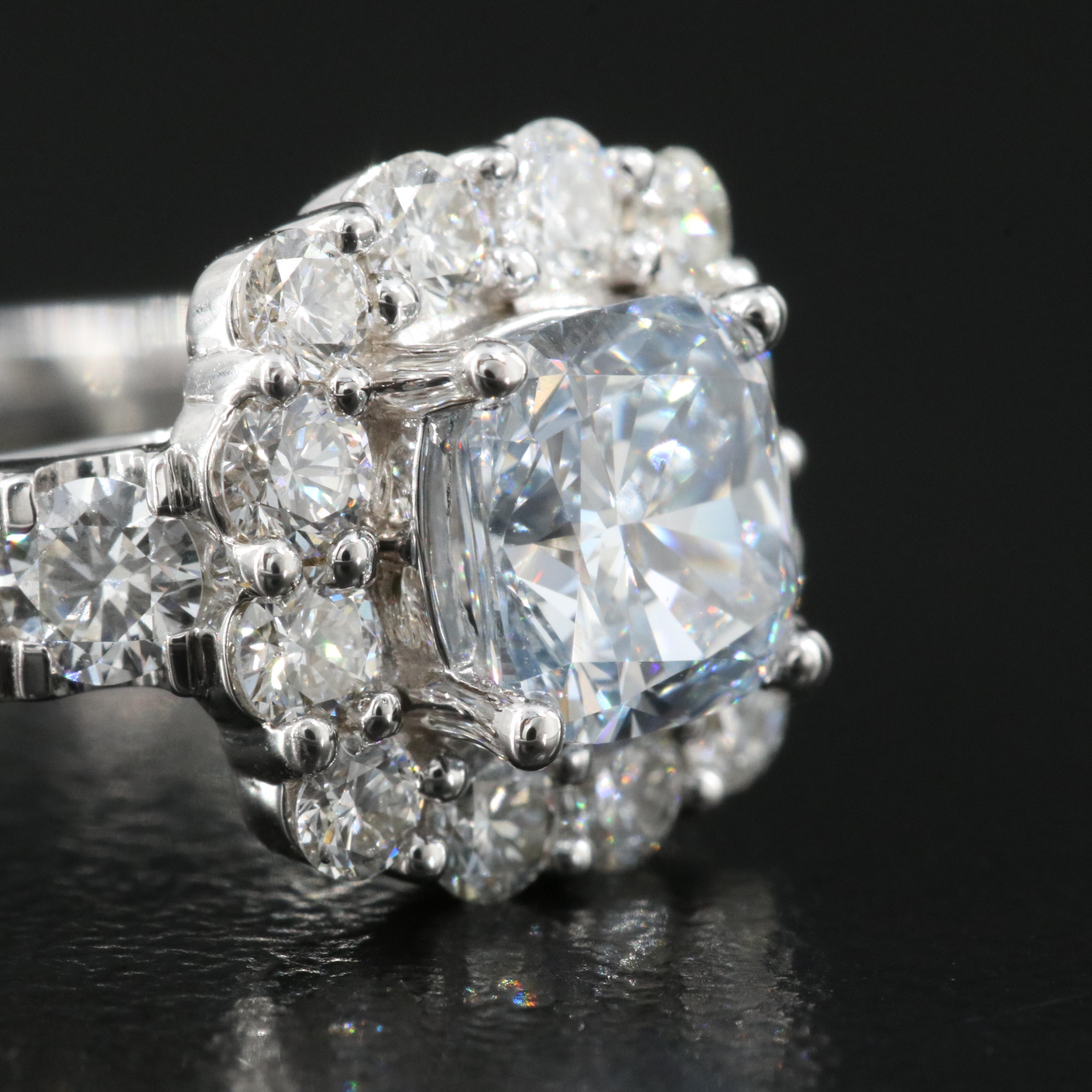 14K 2.94 CTW Lab Grown Diamond Ring and Band Set