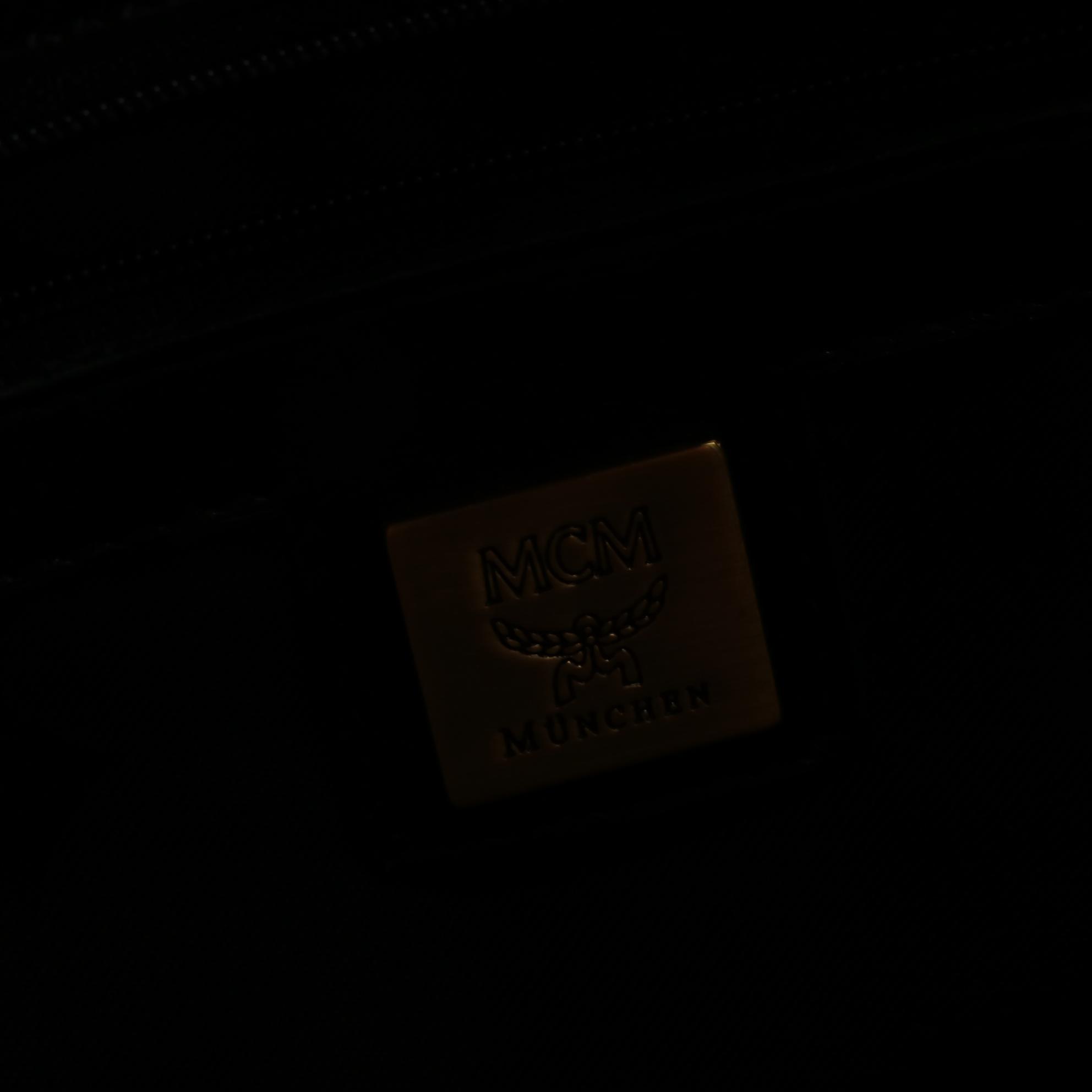 MCM München Briefcase in Black Viseto PVC and Leather