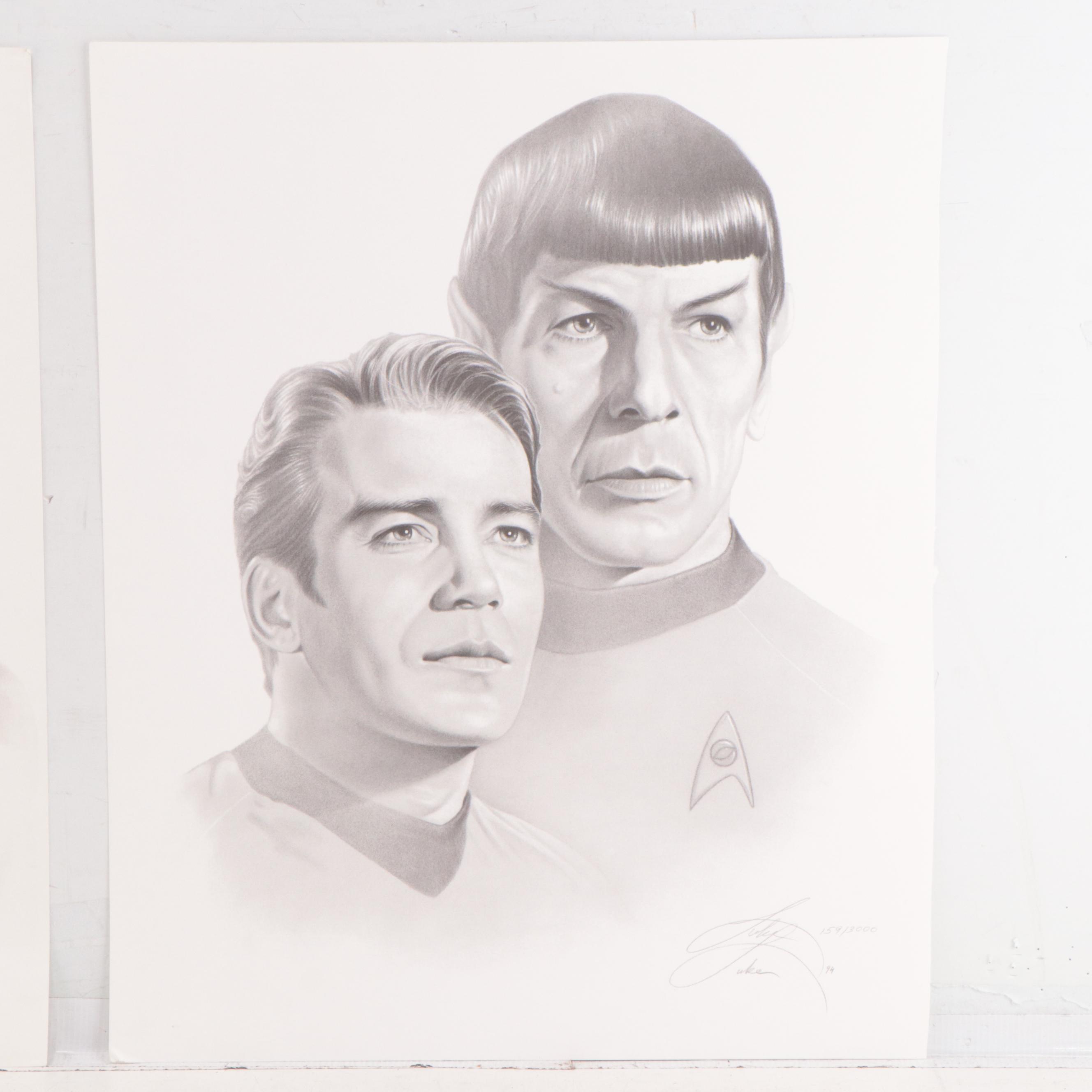 Offset Lithographs of Star Trek Portraits, 1993-94